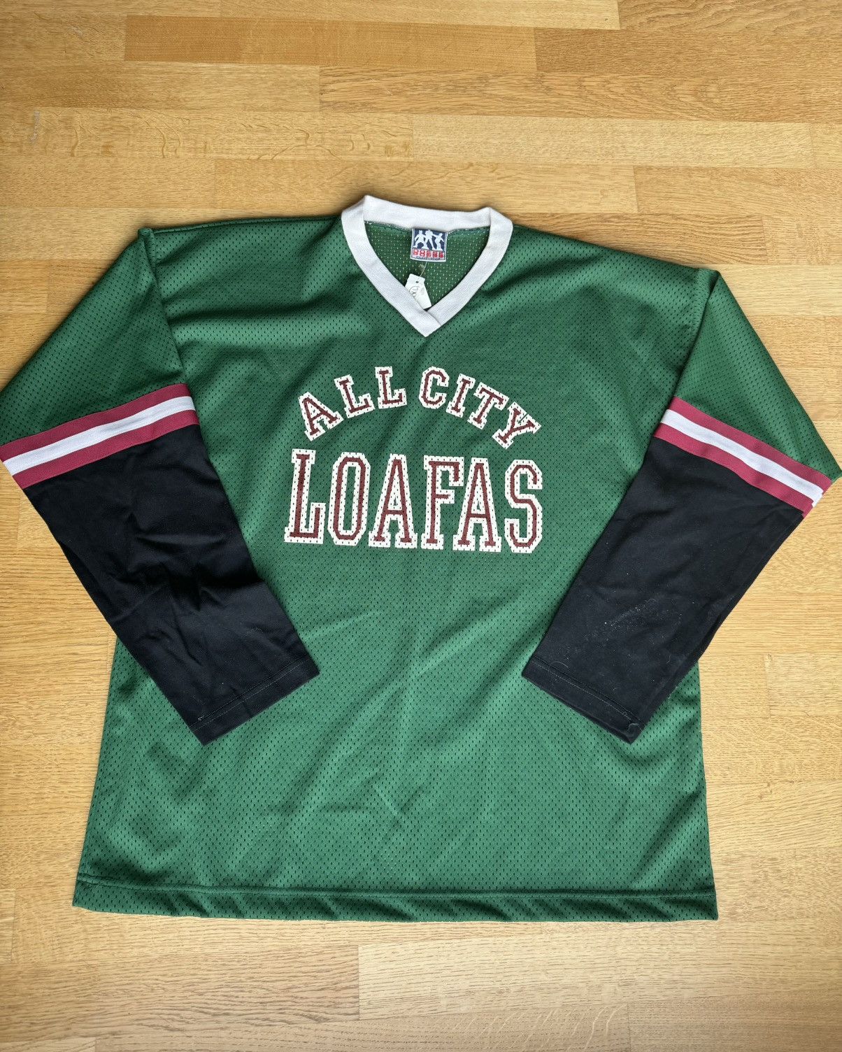 image of Vintage x W Lt Walter Van Beirendonck Now 1990‘S Dosse Posse Mesh Jersey XL in Green, Men's