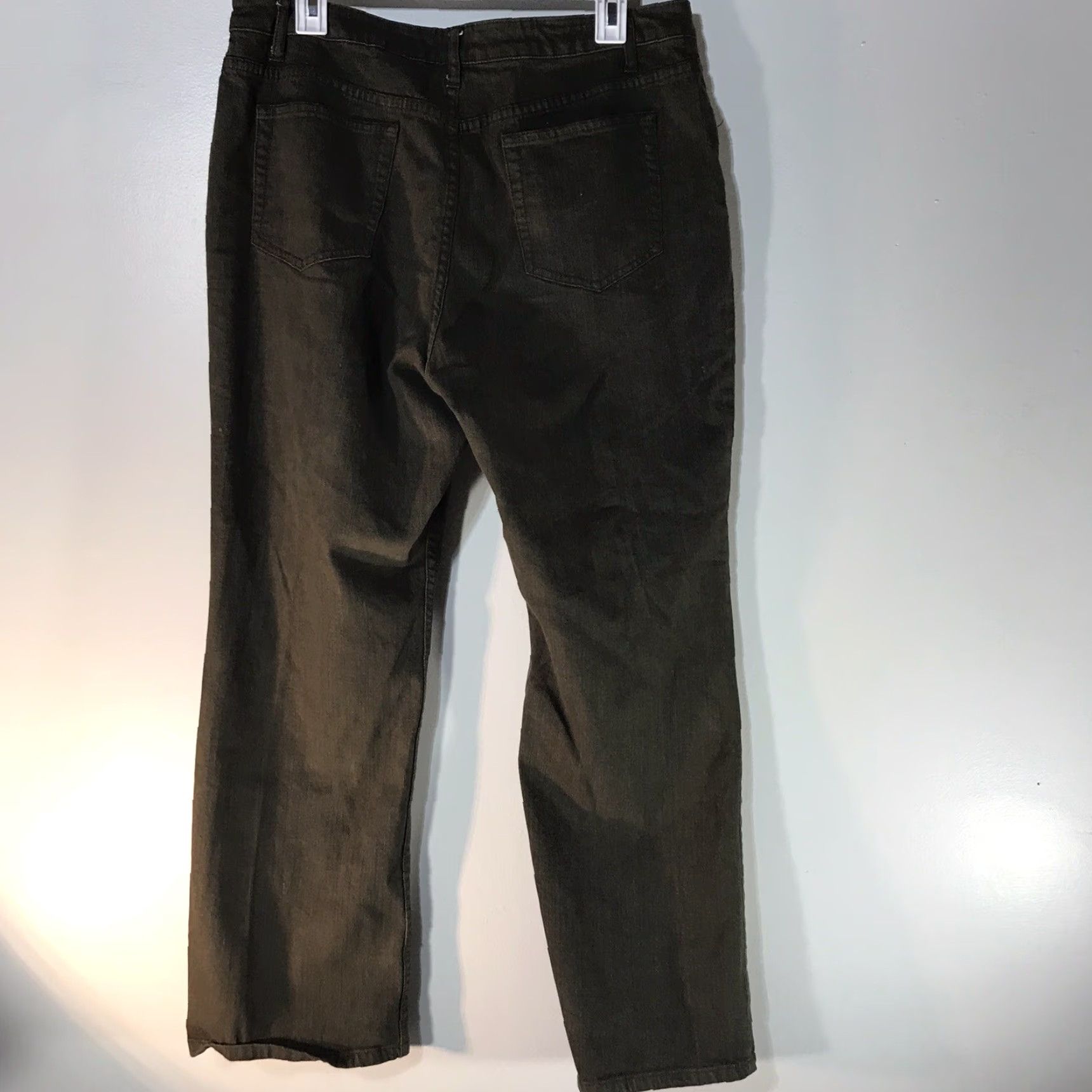 Coldwater Creek COLDWATER CREEK Jeans Womens Size 16P Mid Rise Denim 5-Pocket Straight Regular Petite Green Adult Women Size 38" / US 16 / IT 52 - 2 Thumbnail