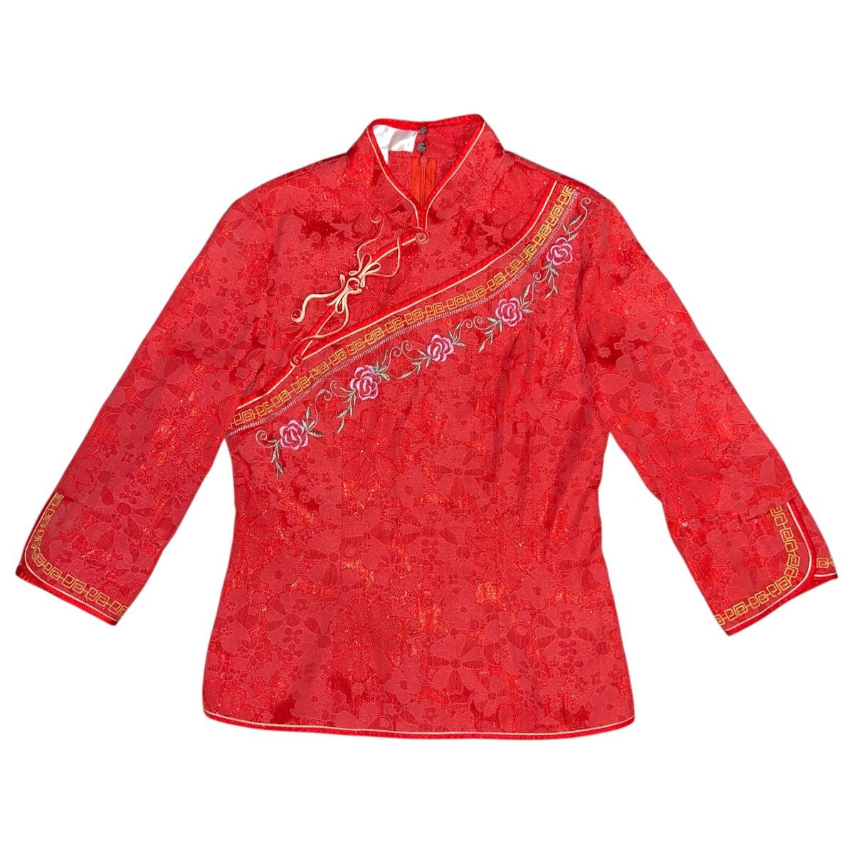 Japanese Brand × Vintage Y2K Kimono Asian Blouse Button Up Jacket chinese japan shirt Size M / US 6-8 / IT 42-44 - 1 Thumbnail