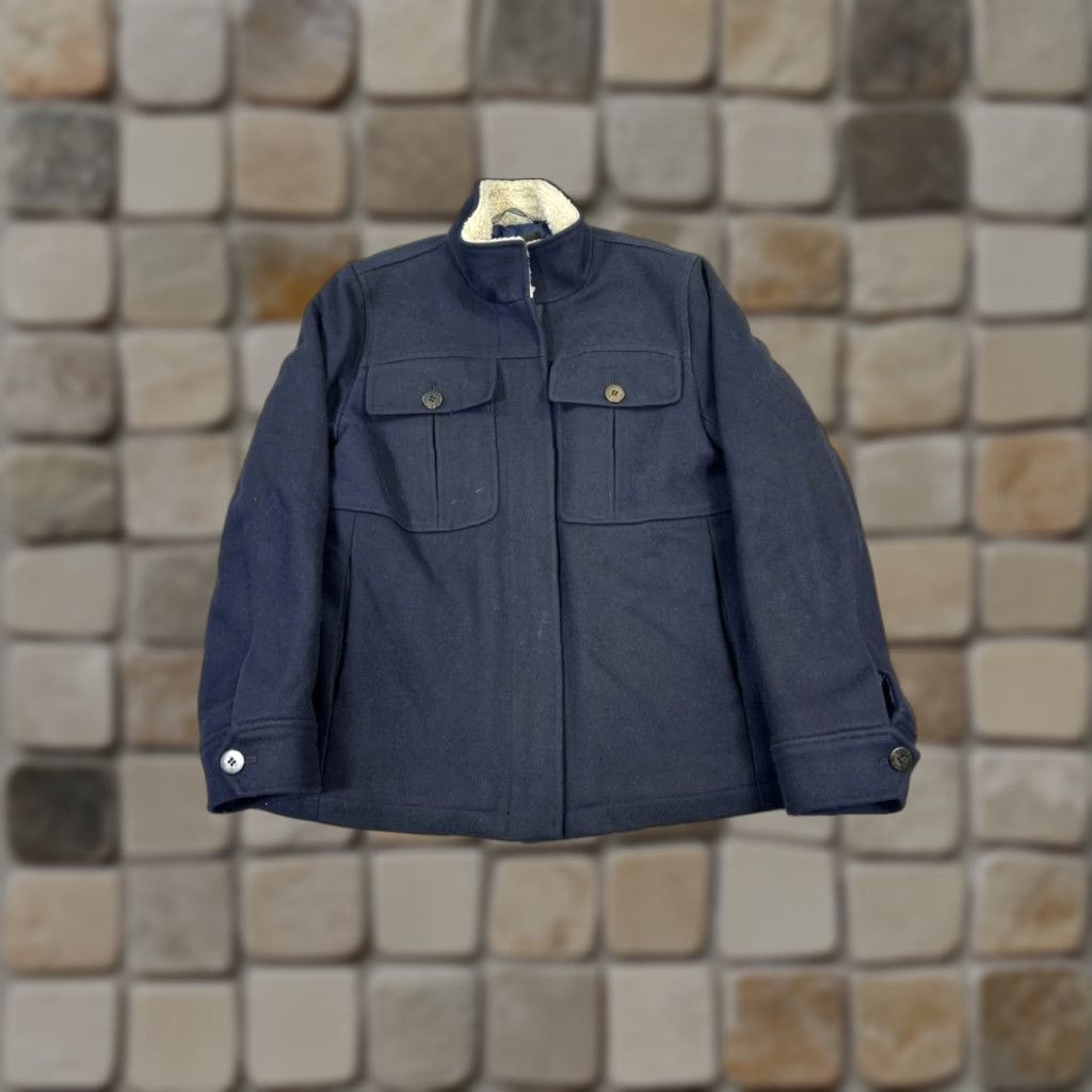 J.Crew VINTAGE J.CREW Women's Jacket Small Blue Wool Casual Fall Winter Spring Regular Fit Size S / US 4 / IT 40 - 1 Thumbnail