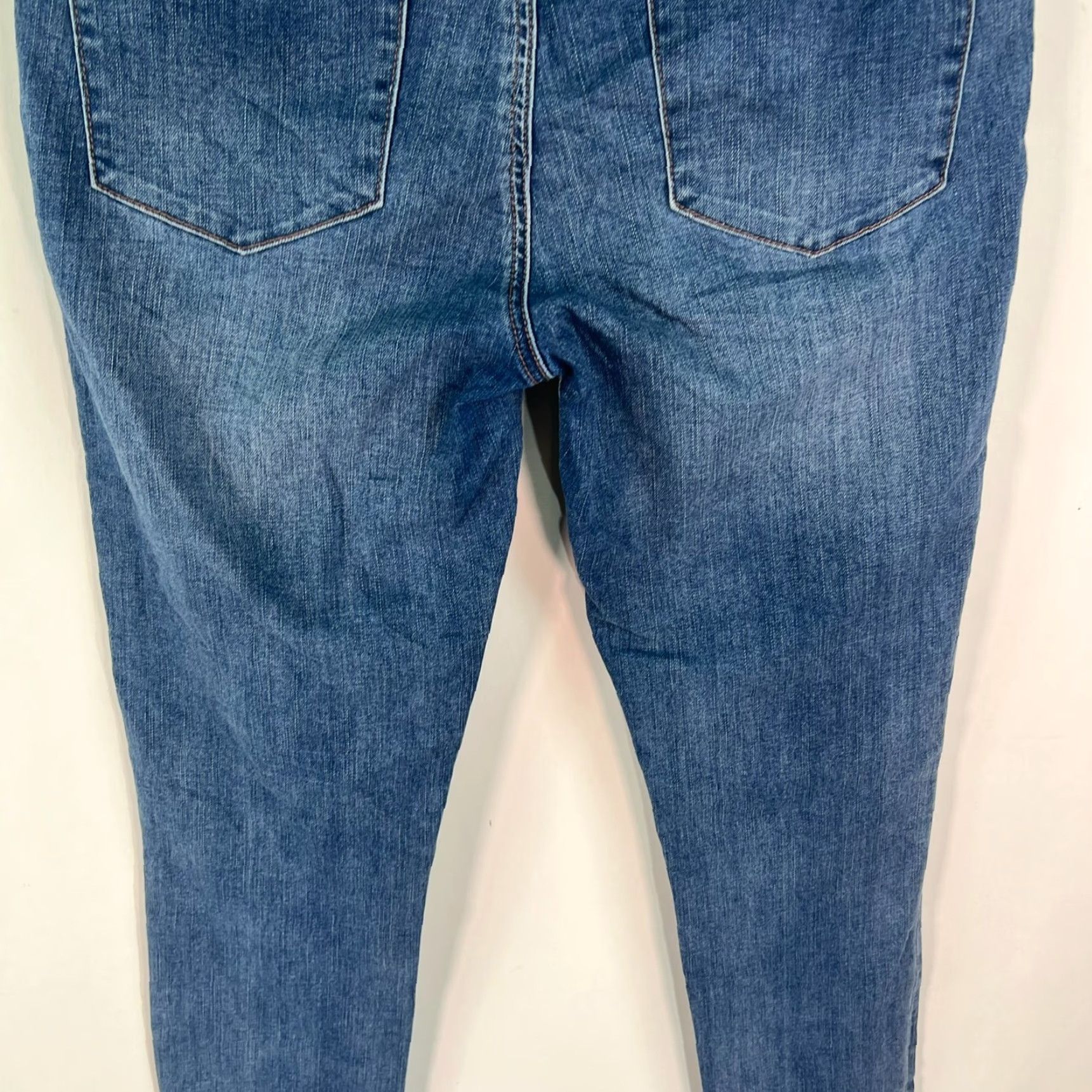 Vintage Articles Of Society Women's Distressed Skinny Jeans Size 30 Blue Stone Wash 28" Inseam Regular Fit Size 30" / US 8 / IT 44 - 7 Thumbnail