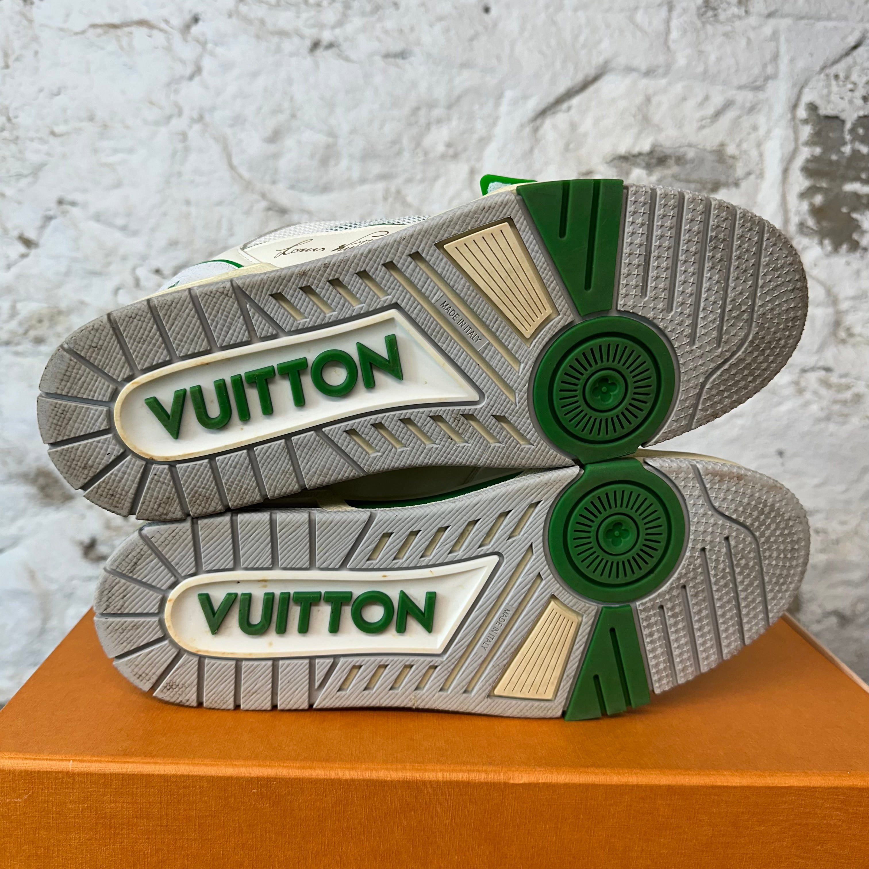 Louis Vuitton Louis Vuitton Green White Strap Trainer Sz 7.5 (6LV) Size US 7.5 / EU 40-41 - 7 Thumbnail