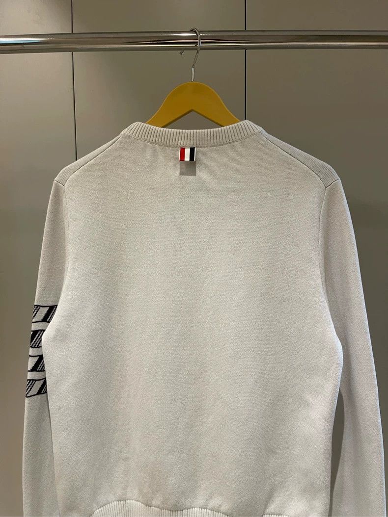 Thom Browne Thom browne White show kite round-neck sweater 2504-Nextarr Size US S / EU 44-46 / 1 - 5 Thumbnail