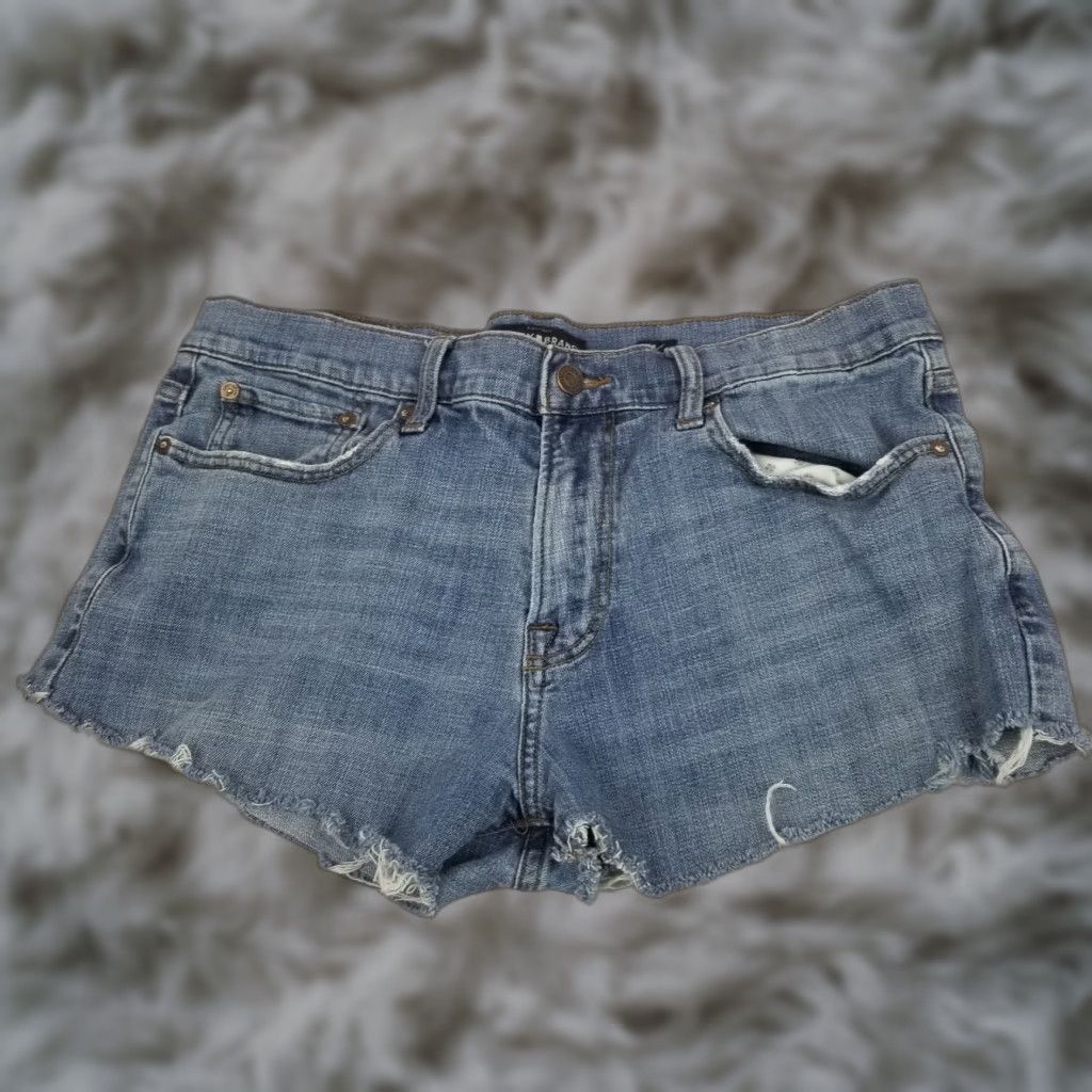 Lucky Brand Lucky Brand Women Jean Shorts 34 Cut Off High Rise Medium Wash Blue 221 Straight - Vintage? No Size 24" / US 00 / IT 34 - 1 Thumbnail