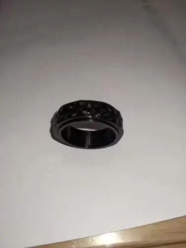 Other Black Color The Eyes Engraved Ring (Size 7-13) Size ONE SIZE - 4 Thumbnail