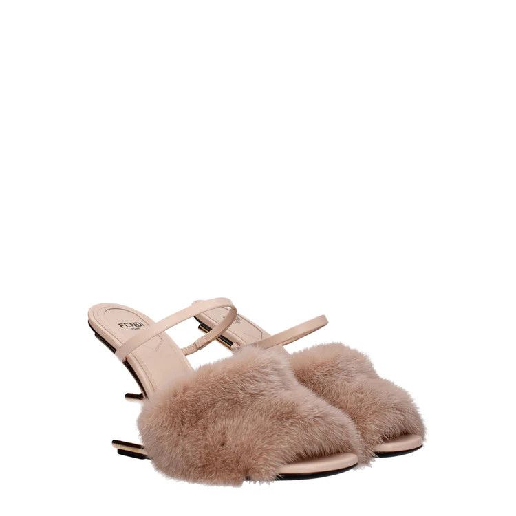 Fendi ob1o1e1124 Mink Sandals in Pink Size US 8.5 / IT 38.5 - 2 Thumbnail