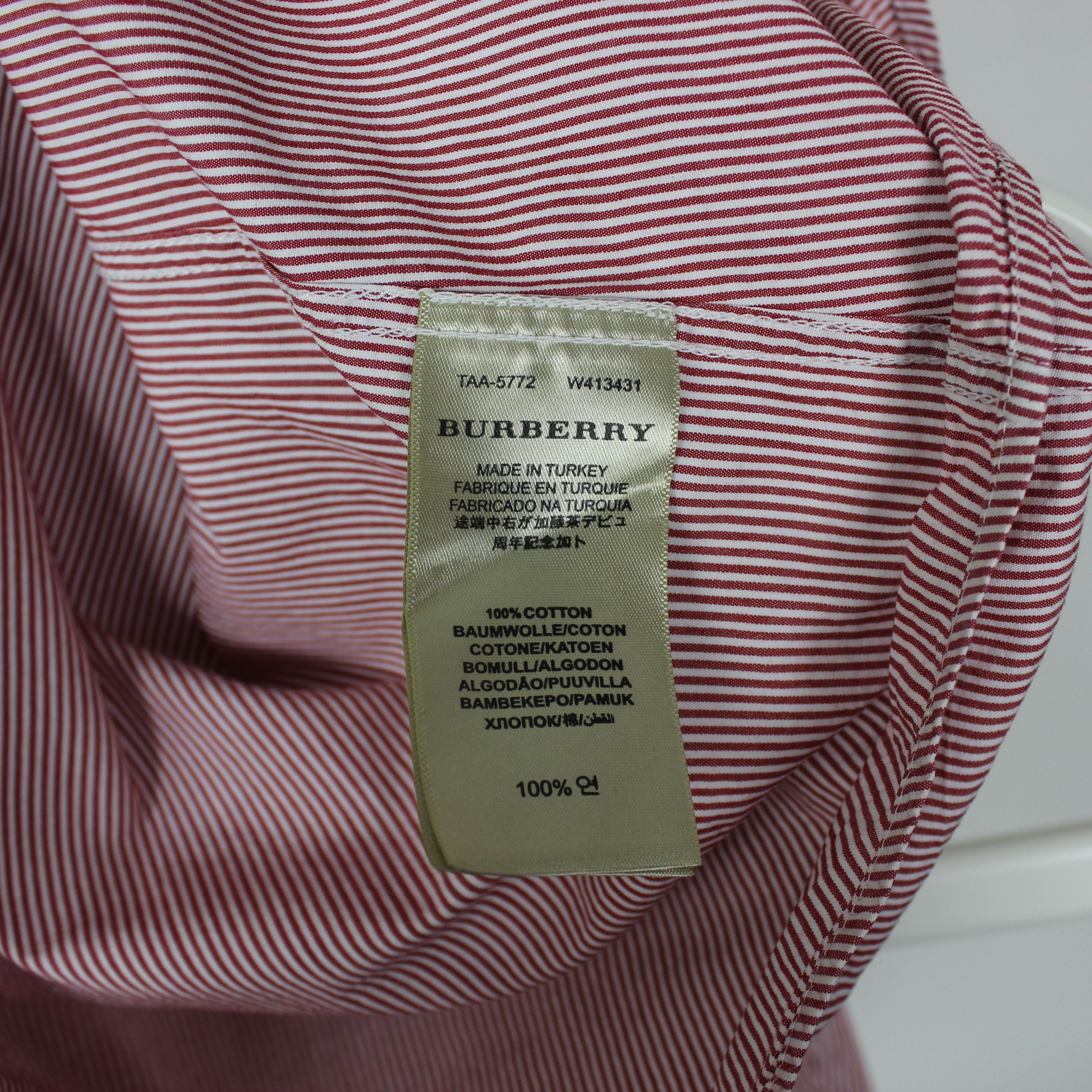 Burberry Burberry shirt men cotton button Ups red M Size US M / EU 48-50 / 2 - 11 Thumbnail