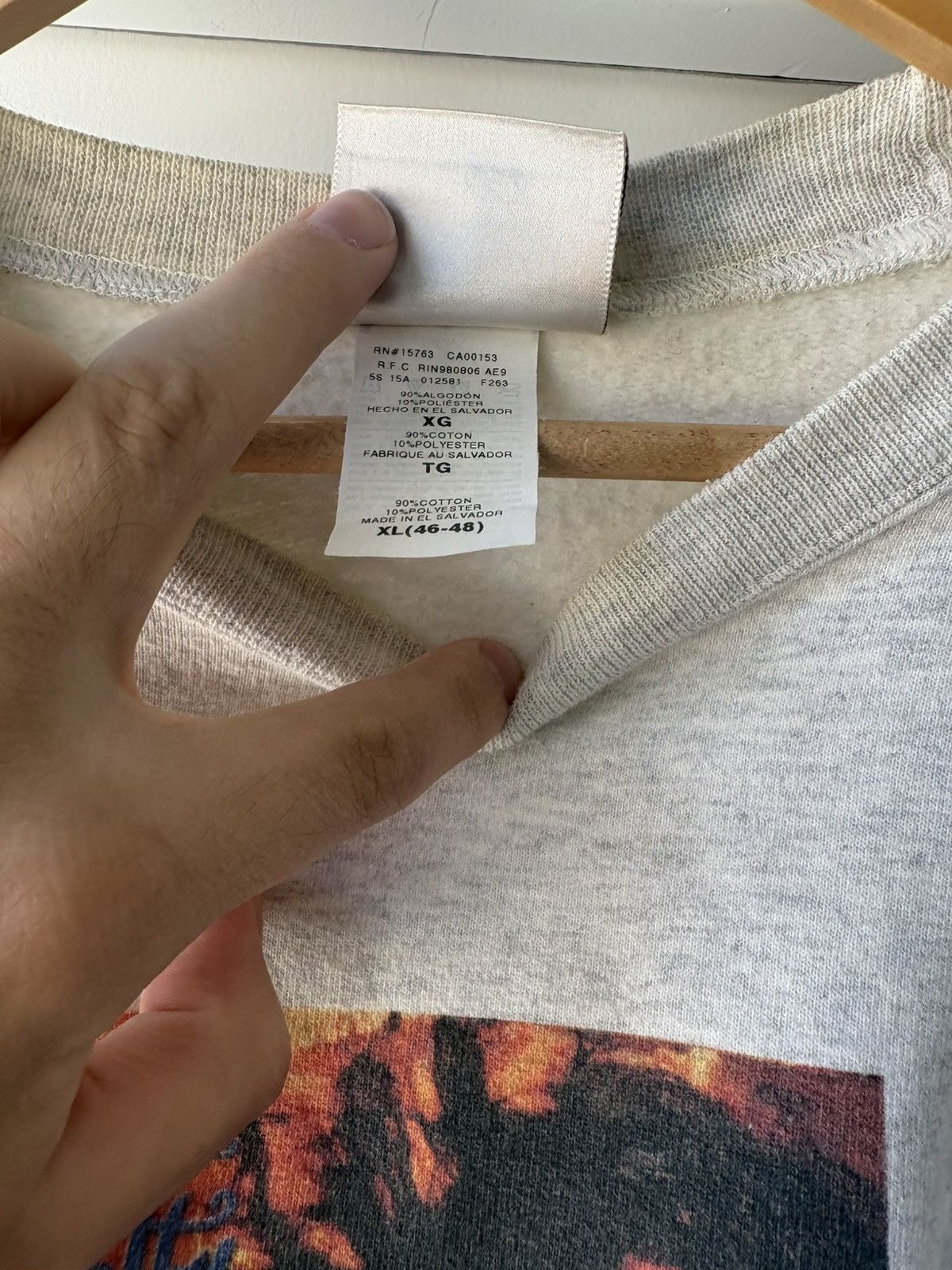 Vintage Vintage Porn Pretty In Peach Christy Canyon Crewneck Size US XXL / EU 58 / 5 - 4 Thumbnail