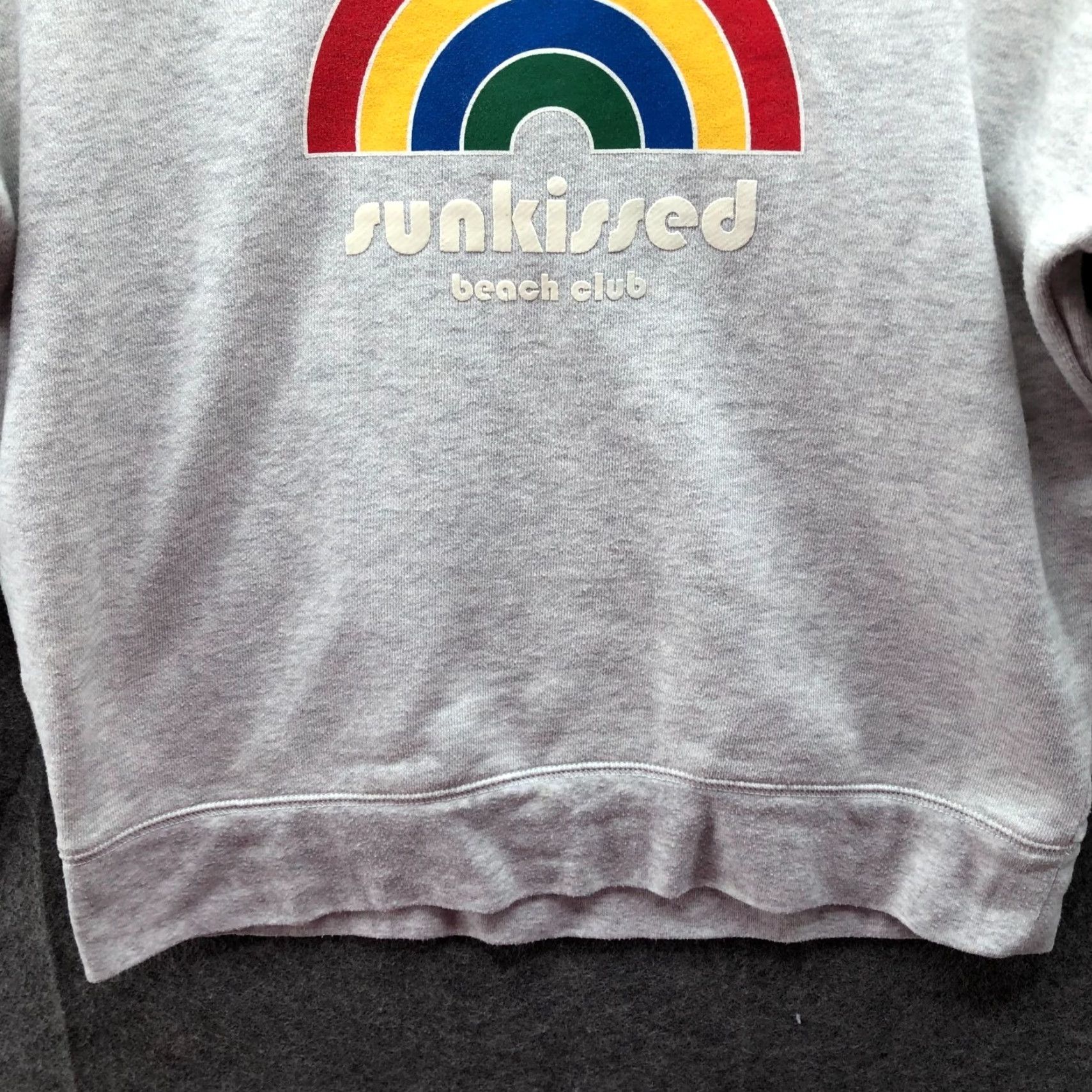 Madewell Madewell Sweatshirt Womens S Crew Gray Beach Club Graphic Mainstay Logo Pullover Long Sleeve Cotton Blend Fleece Casual Activewear Size S / US 4 / IT 40 - 4 Thumbnail