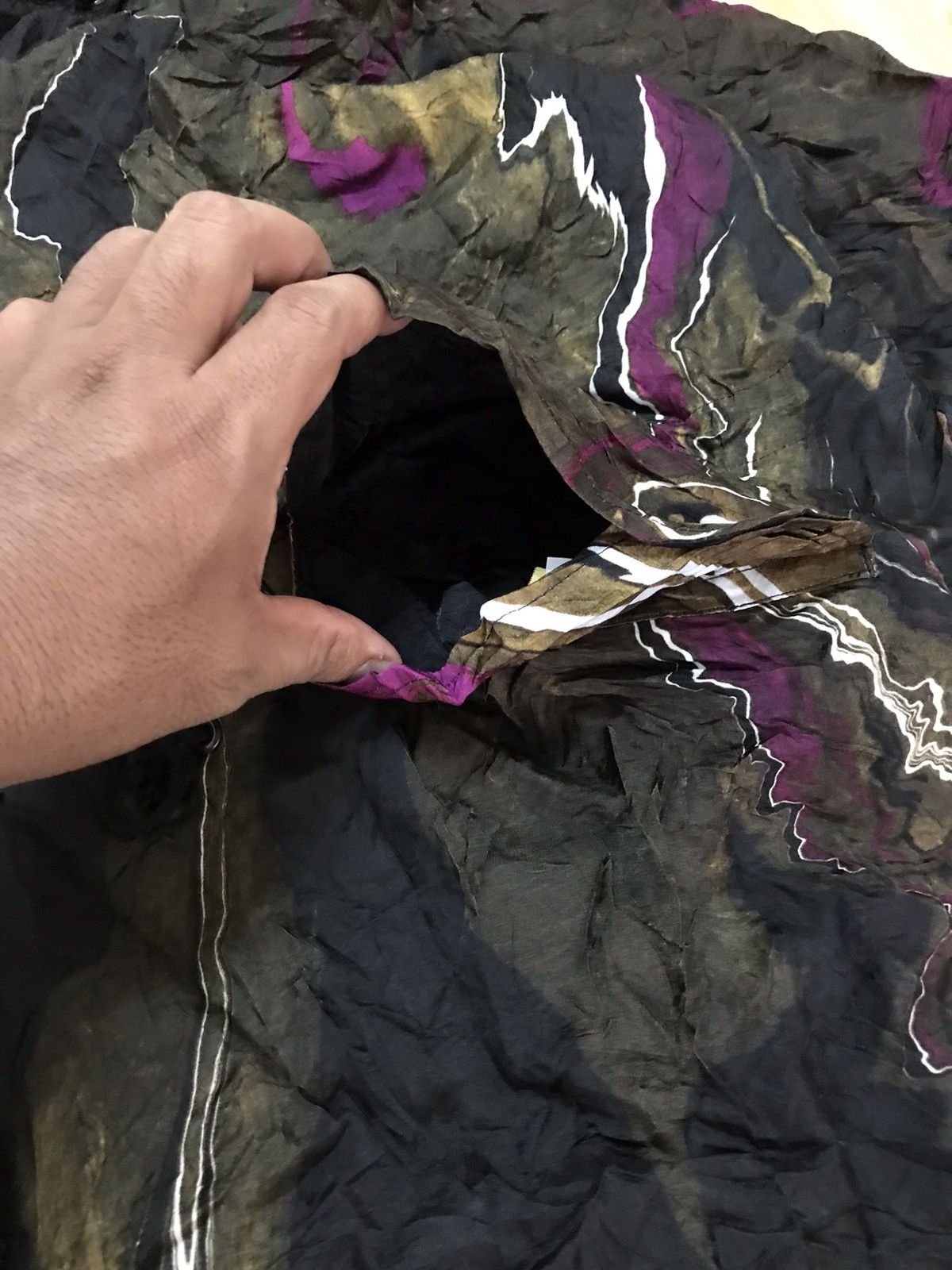 Japanese Brand × Y's × Yohji Yamamoto Y's Yohji Yamamoto Suminagashi Marble Pattern Light Jacket Size US M / EU 48-50 / 2 - 16 Thumbnail