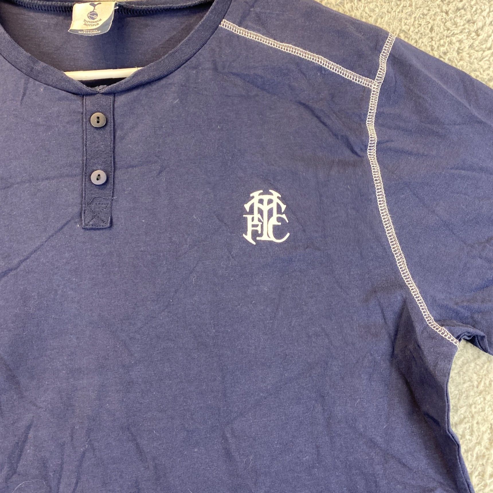 Nike Nike Tottenham Men's Medium T-Shirt Navy Short Sleeve Logo Cotton 69-29 Size US M / EU 48-50 / 2 - 2 Thumbnail