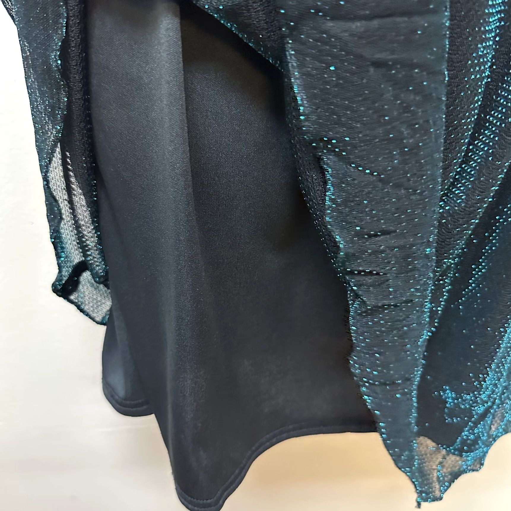 Jessica McClintock VINTAGE Jessica McClintock Gunne Sax Metallic Short Dress Party Prom Size M Dress Womens 80s Green Glam Rock Size 28" / US 6 / IT 42 - 5 Thumbnail