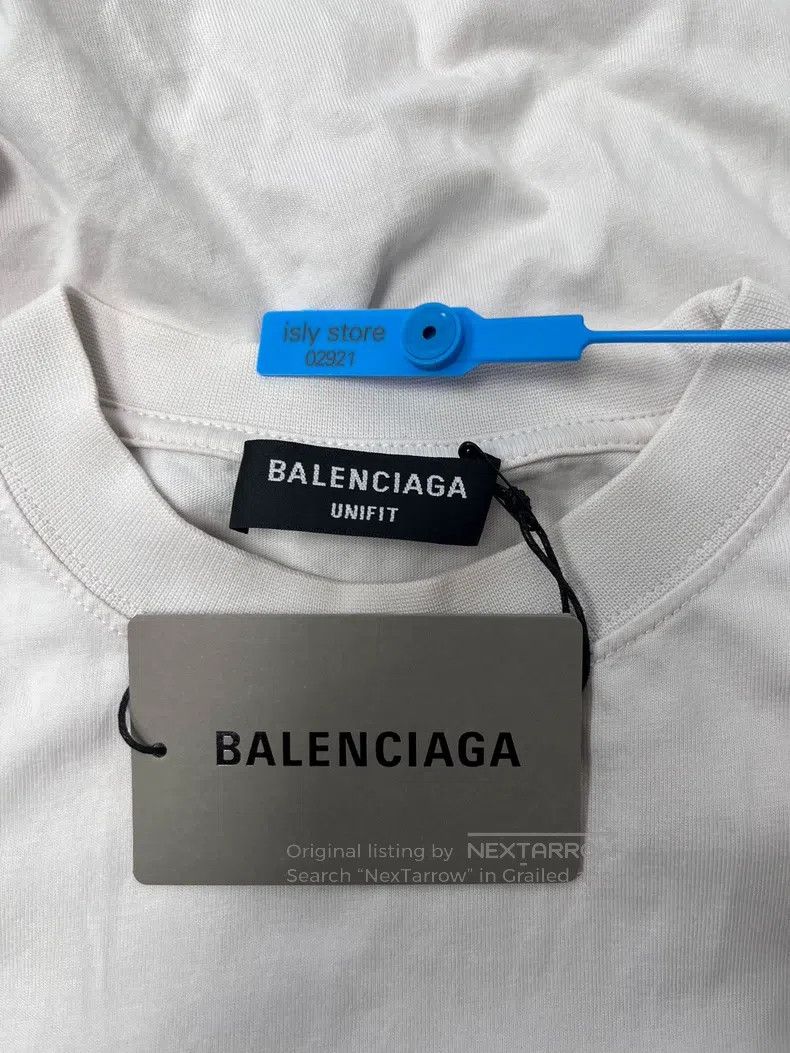 Balenciaga Balenciaga Solid Color Letter Logo Printed Loose Round Nec Size L / US 10 / IT 46 - 4 Thumbnail