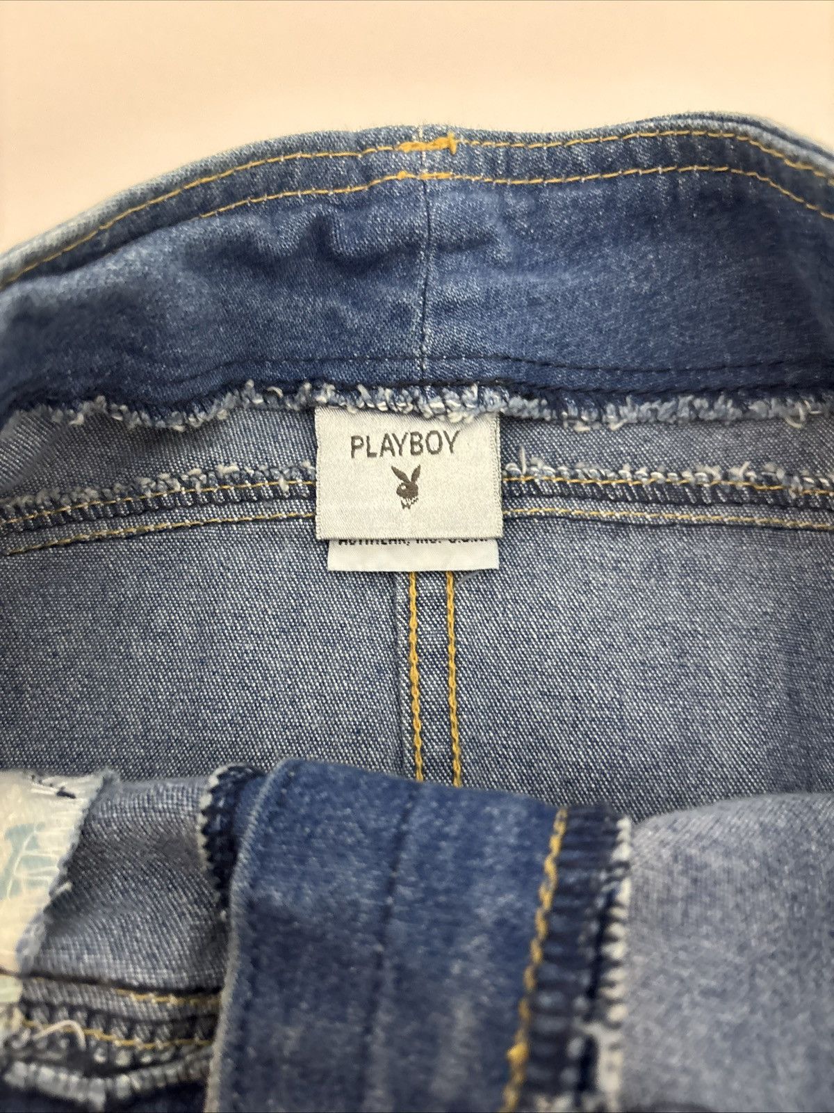 Playboy × Vintage Vintage Playboy Blue denim Mini Skirt Size 26" / US 2 / IT 38 - 6 Thumbnail