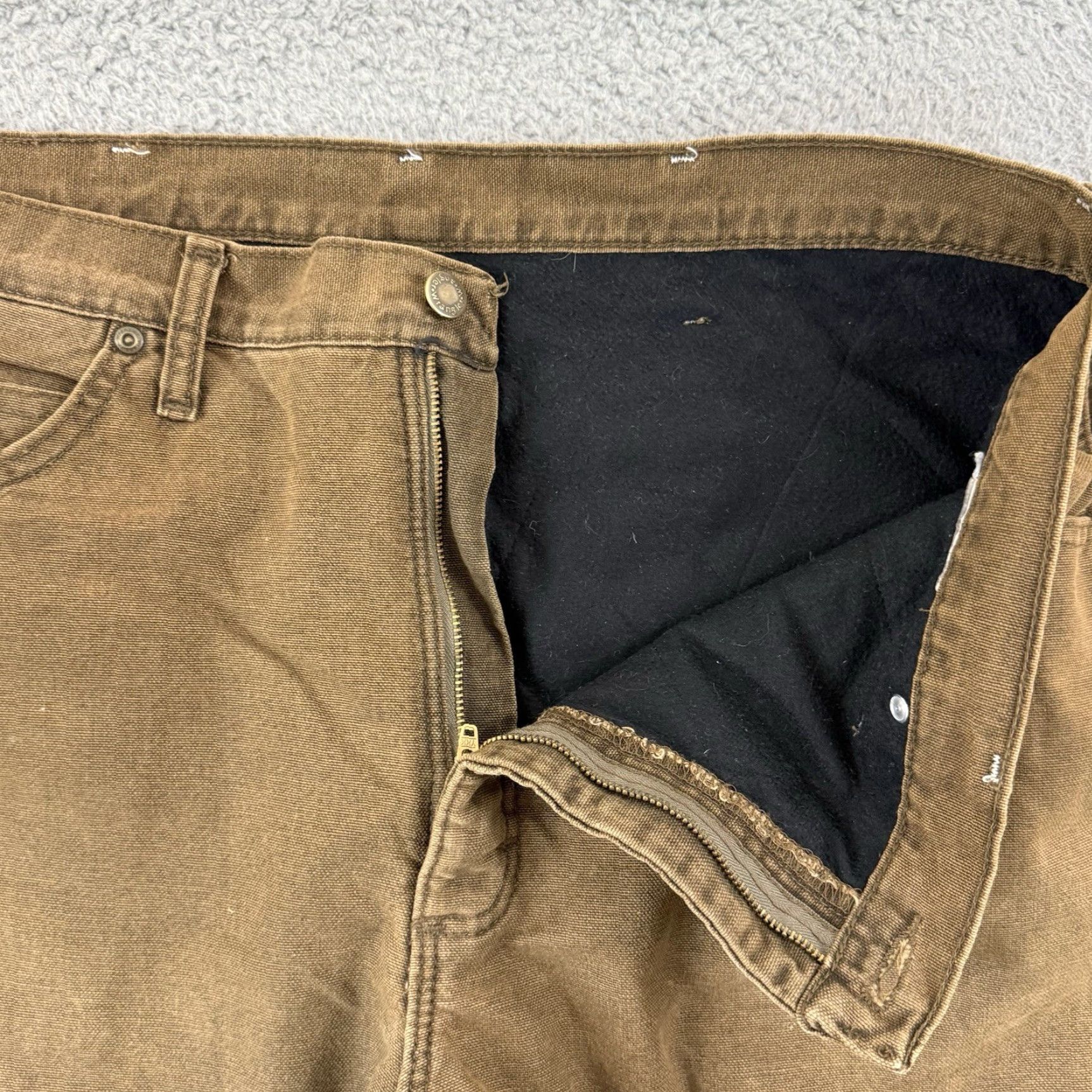 Wrangler Wrangler Rugged Wear Jeans Mens 38x29 Brown Fleece Lined Denim Workwear Outdoor Jeans Size US 38 / EU 54 - 4 Thumbnail