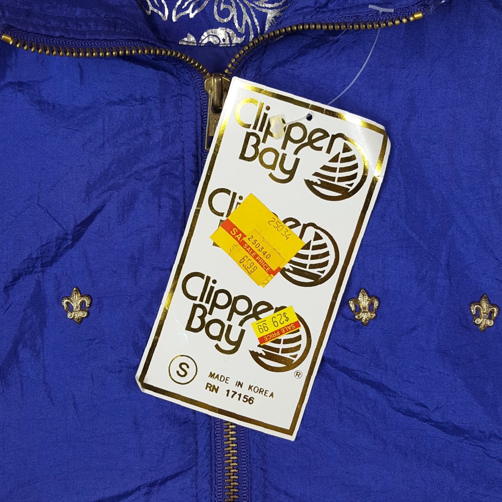 Vintage VINTAGE Purple Gold Women's Small Tracksuit Top Full Zip Up Jacket Windbreaker Size S / US 4 / IT 40 - 3 Thumbnail