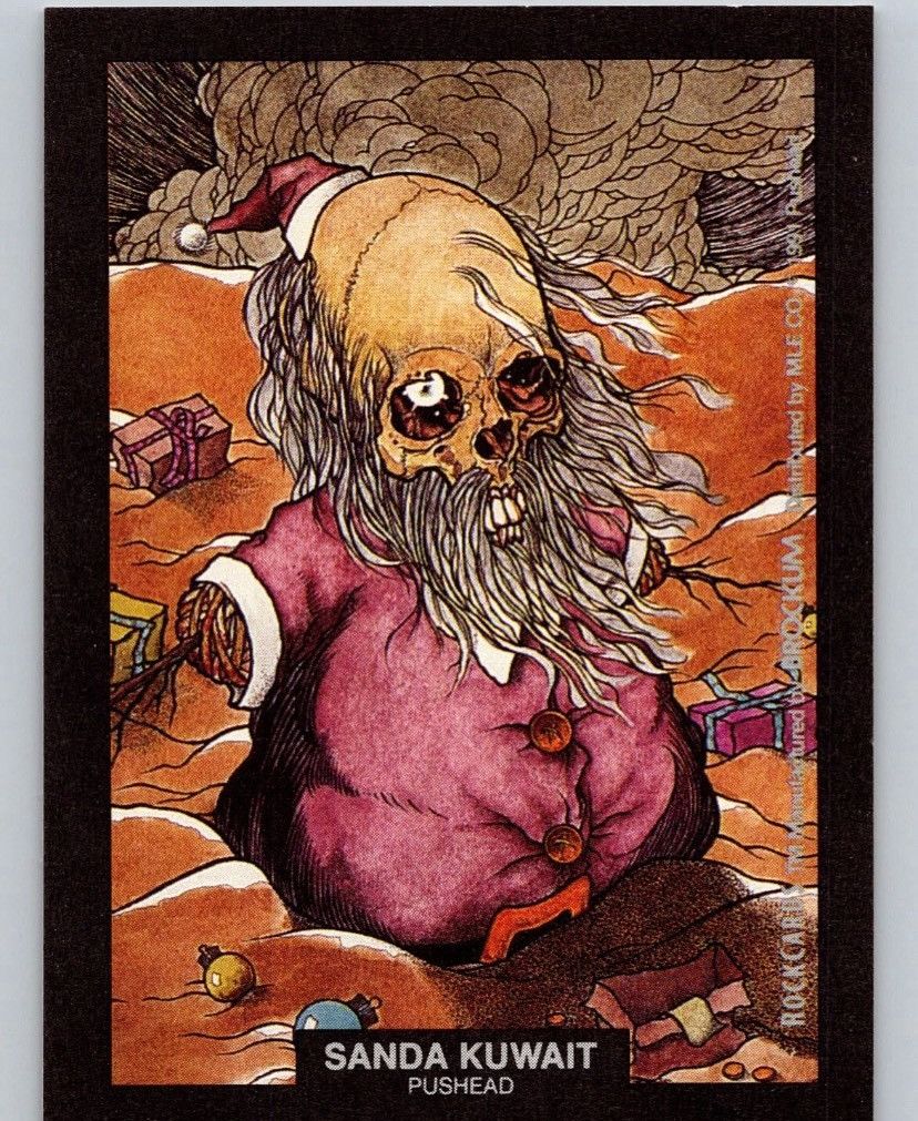 Vintage Vtg Sanda Kuwait PUSHEAD EVIL SANTA Rags 72 all over print Size US XL / EU 56 / 4 - 10 Thumbnail