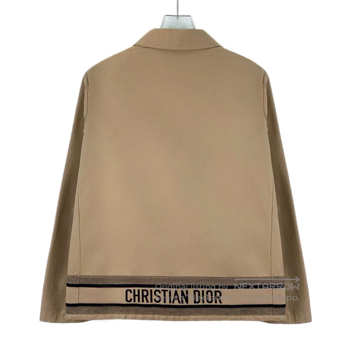 Dior Dior Brown Bee Embroidered Cotton Collar Single Button Lon Size XXS / US 00 / IT 34 - 2 Thumbnail