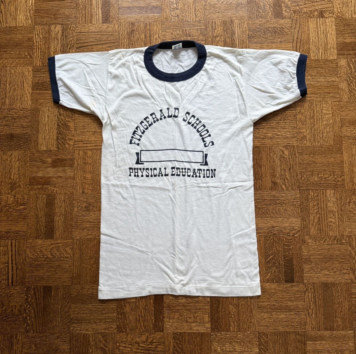 Champion Vintage 80s Fitzgerald Schools Physical Education Ringer Tee Size US M / EU 48-50 / 2 - 1 Thumbnail