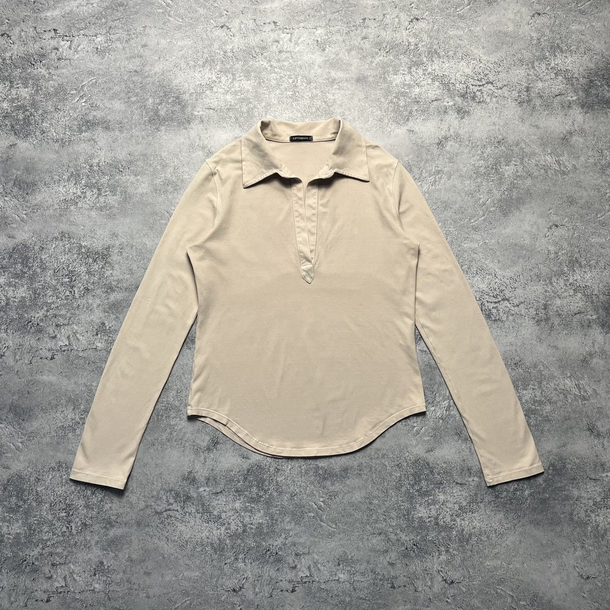 C.P. Company Vintage C.P. Company Collared V-Neck Longsleeve Blouse Size M / US 6-8 / IT 42-44 - 2 Thumbnail