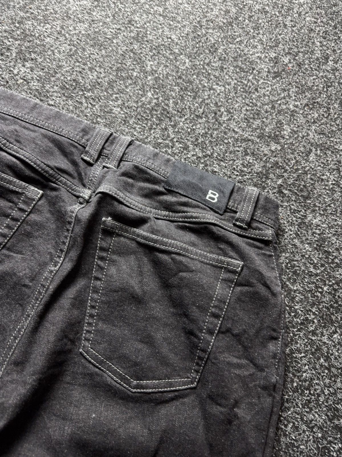Vintage Luxury Avant Garde Borelio Black Straight Leg Denim Jeans Size US 33 - 17 Thumbnail