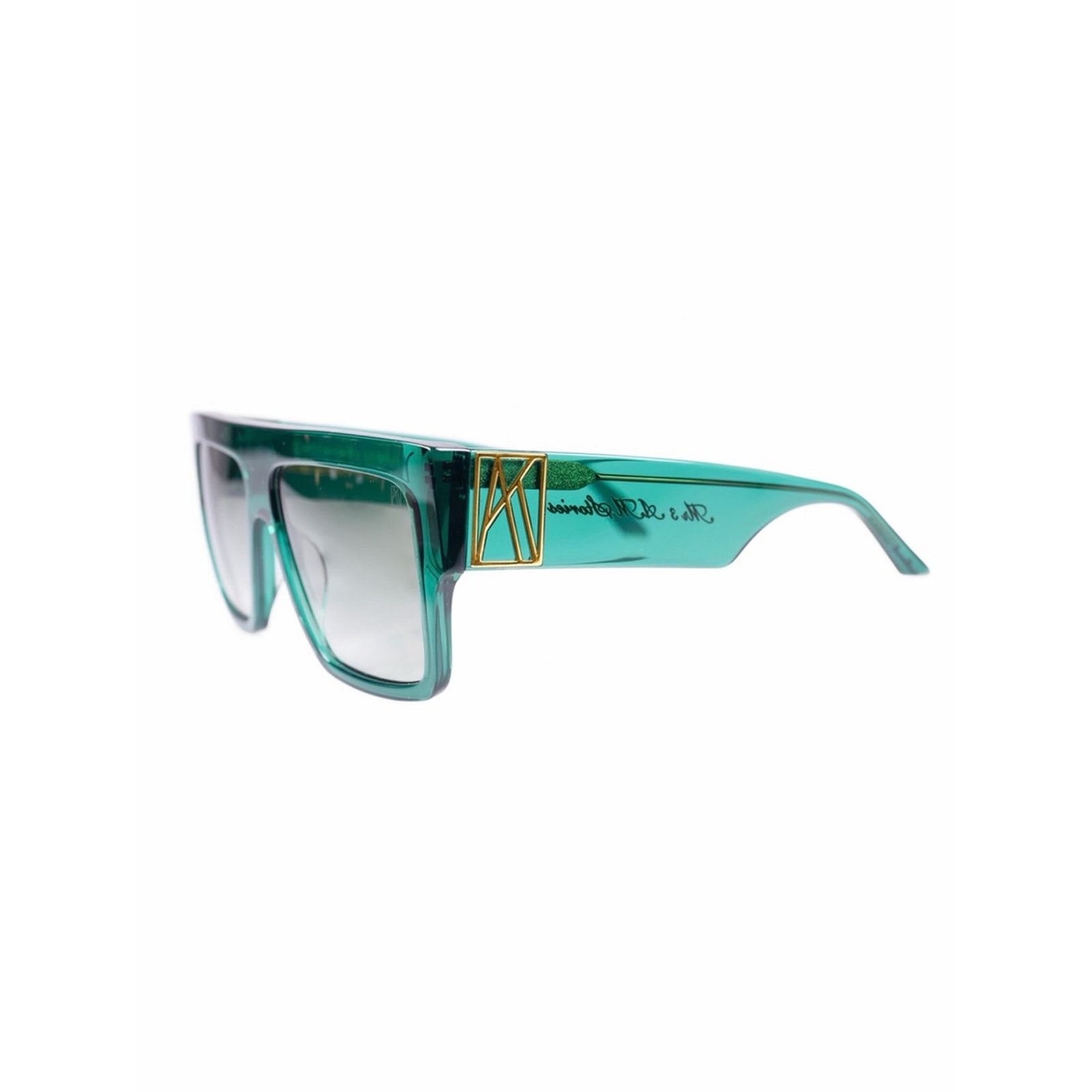 New Anna Karin Karlsson MR 3AM Green Oversized Sunglasses