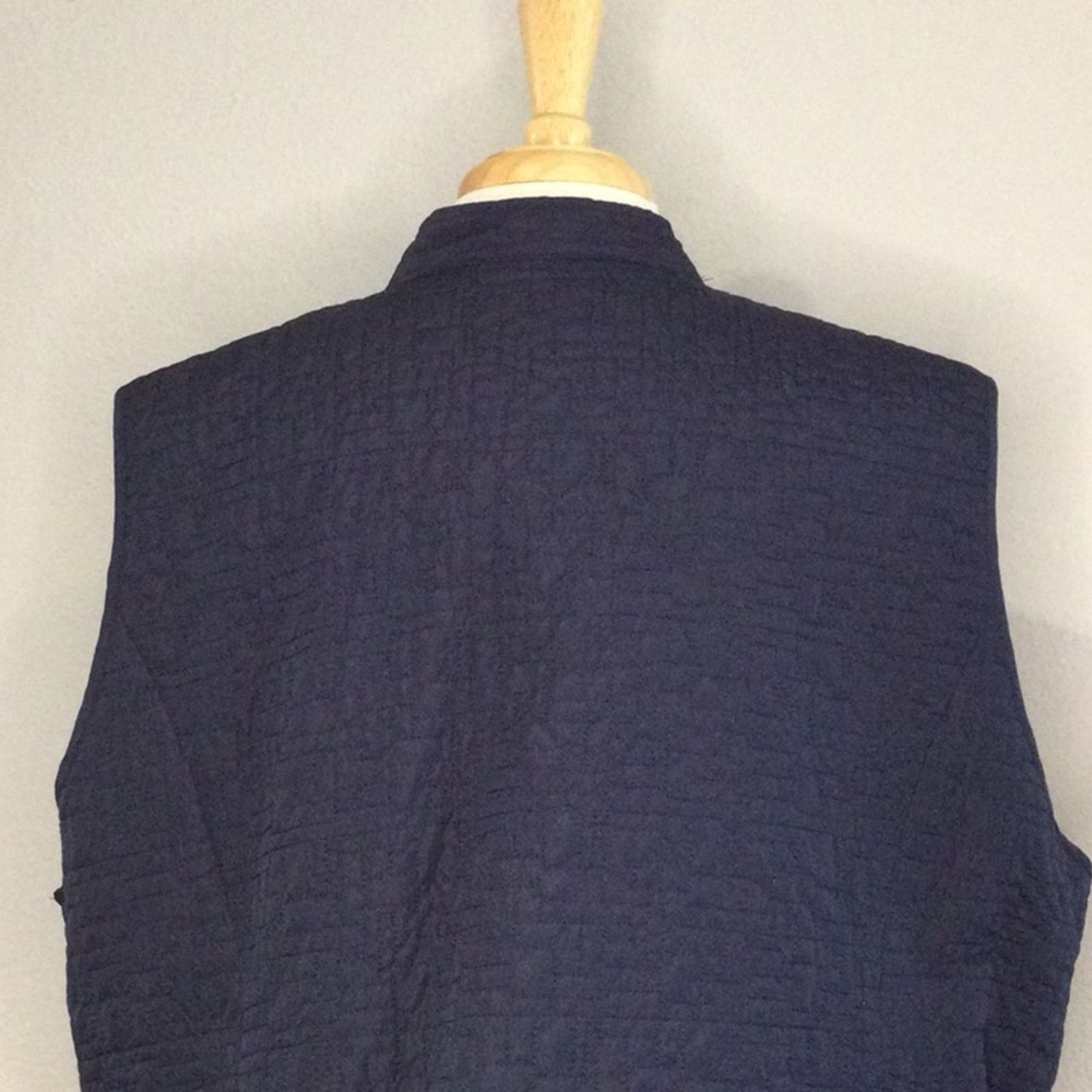 Other Dressbarn Navy Quilted Lined Full Zip Pockets Vest 22/24 Size XXL / US 16-18 / IT 52-54 - 8 Thumbnail