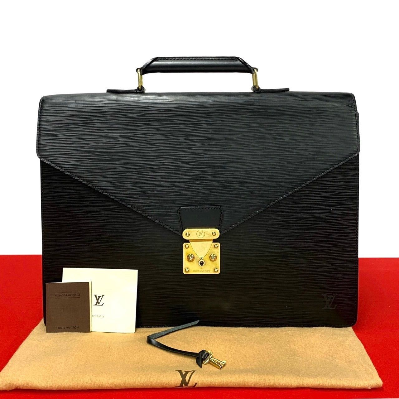 Louis Vuitton Louis Vuitton Handbag Black Leather Size ONE SIZE - 1 Thumbnail
