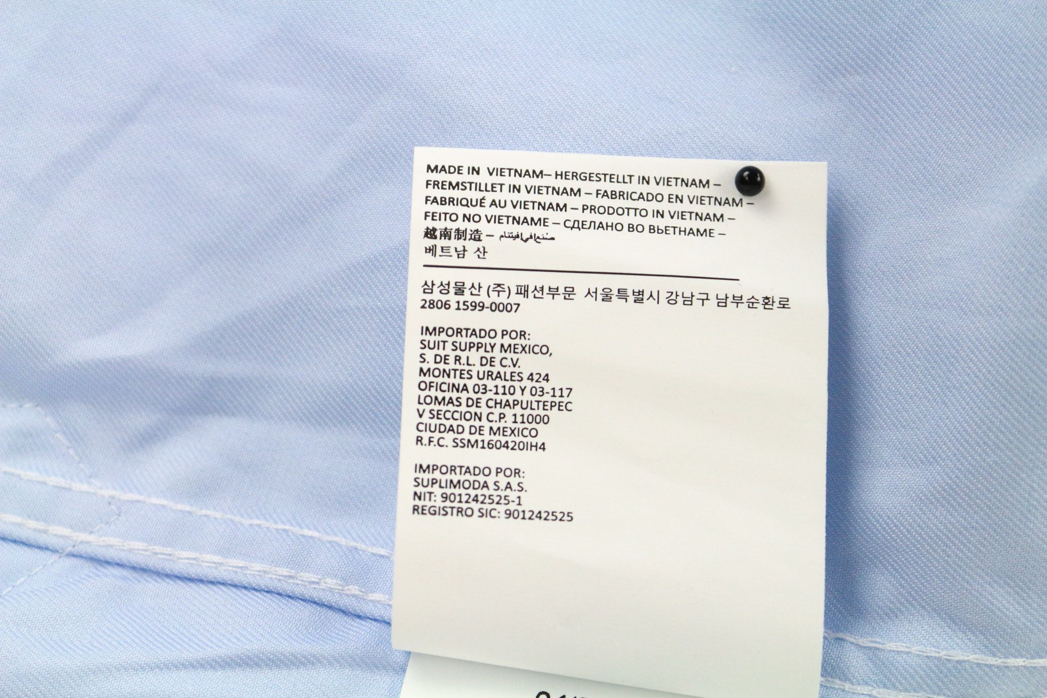 Suitsupply 41 Extra Slim Blue Cotton Button-Up 72843 Size 40R - 6 Thumbnail