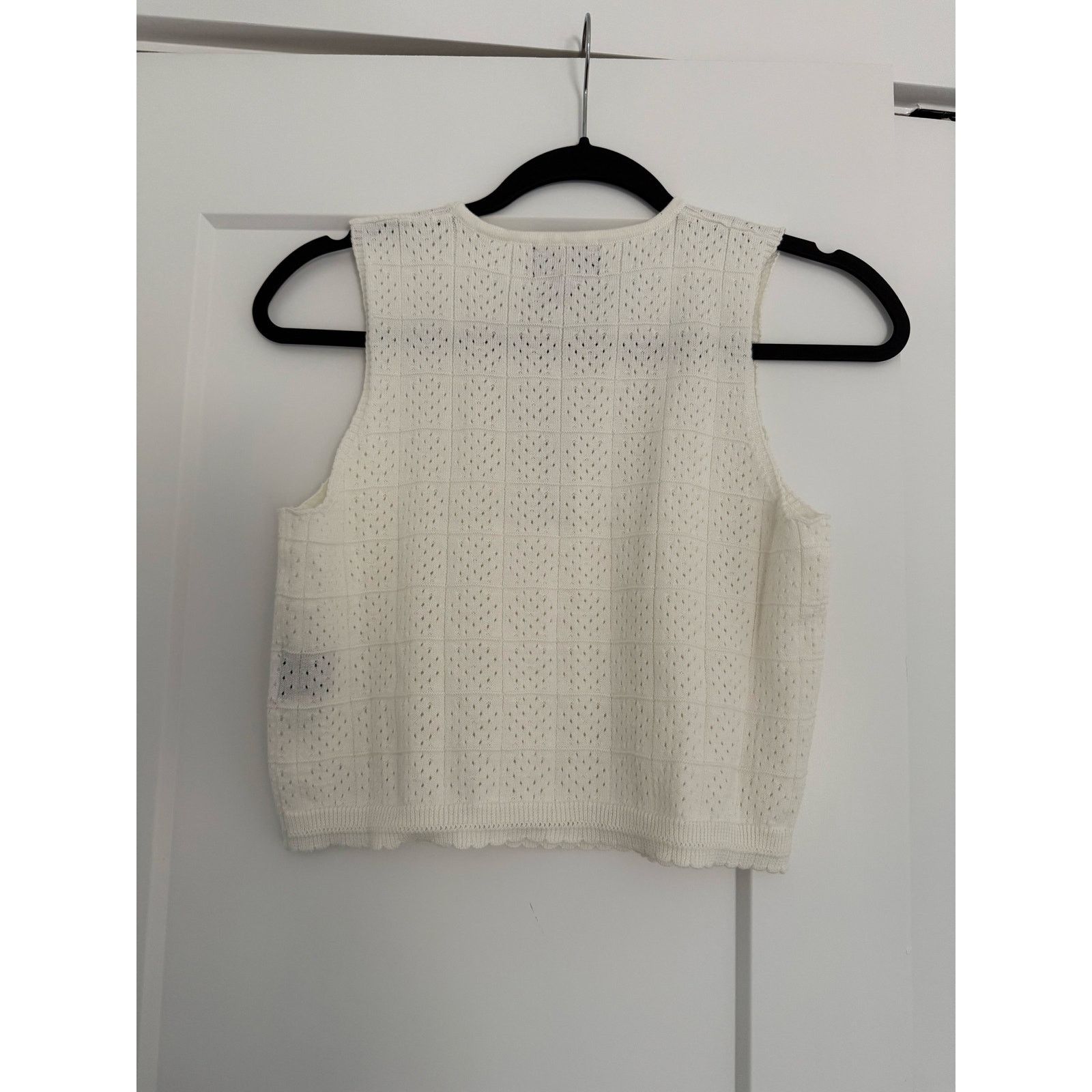 MONROW New Monrow Revolve Crochet Knit Tank White - Small - $148 Size S / US 4 / IT 40 - 5 Thumbnail