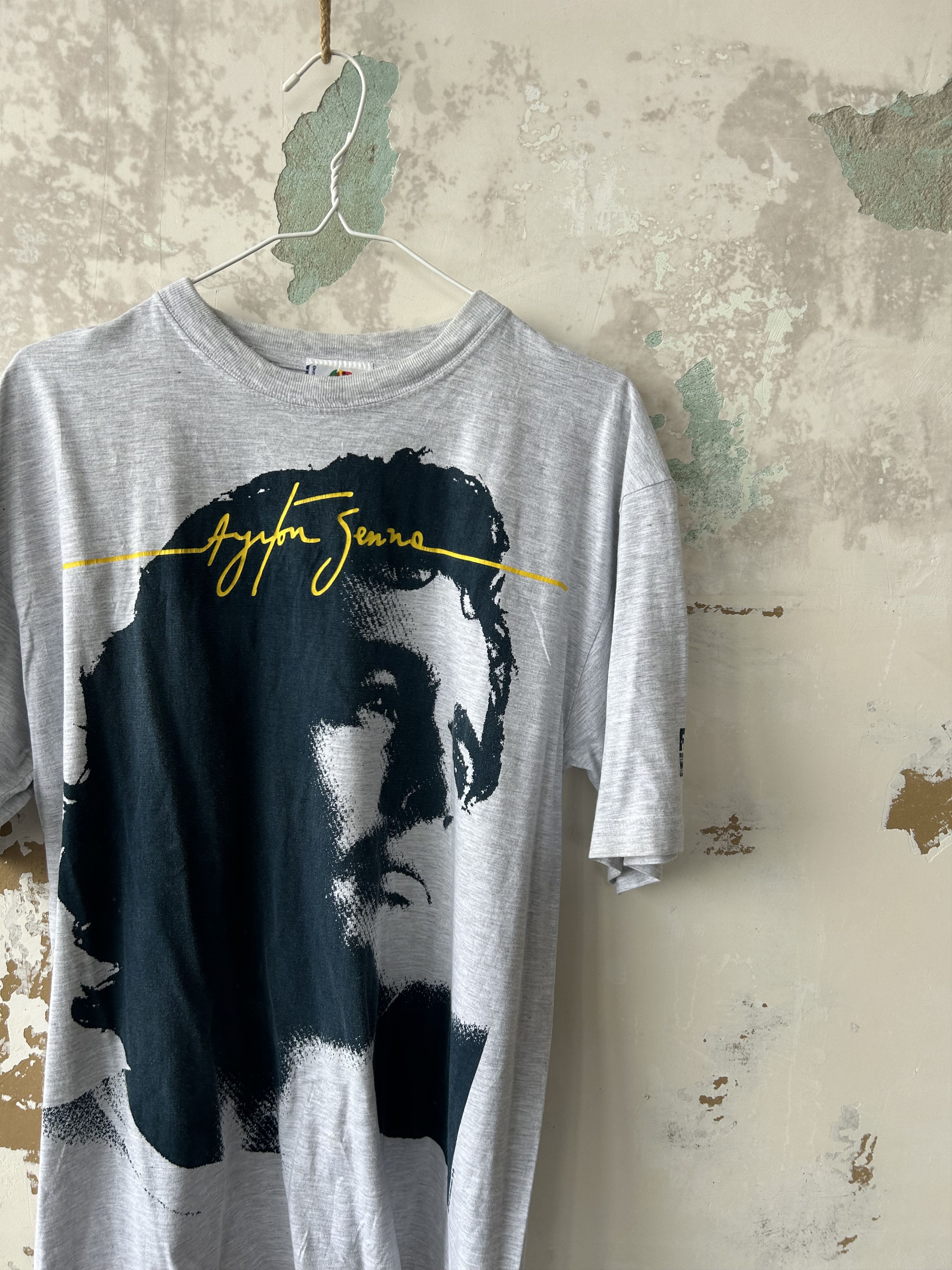 NASCAR Rare Vintage 90s Ayrton Senna The Little Senna Promo Tee Size US XL / EU 56 / 4 - 2 Thumbnail