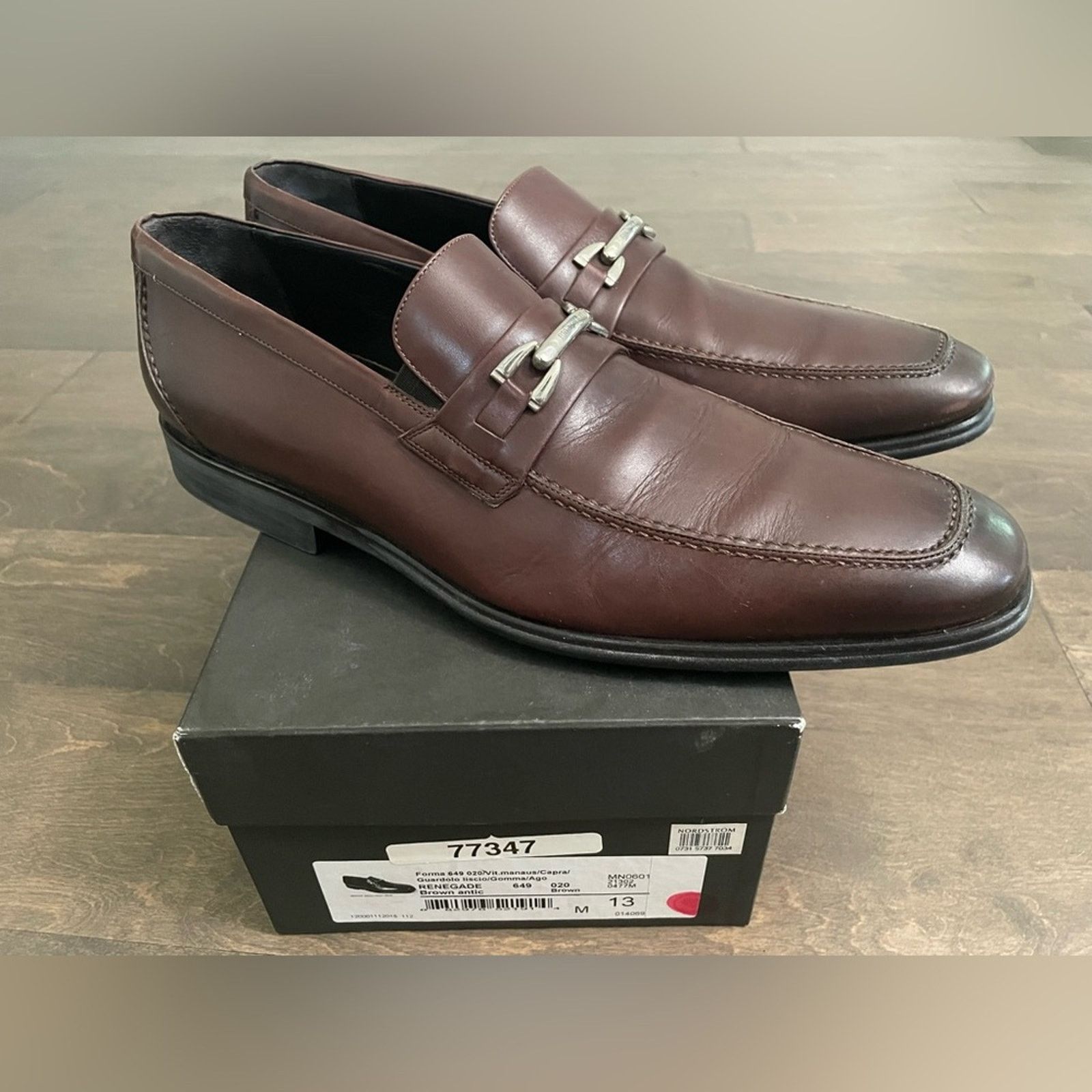 Bruno Magli Bruno Magli Renegade Leather Loafer Mens Size 13 in Brown Size US 13 / EU 46 - 1 Thumbnail
