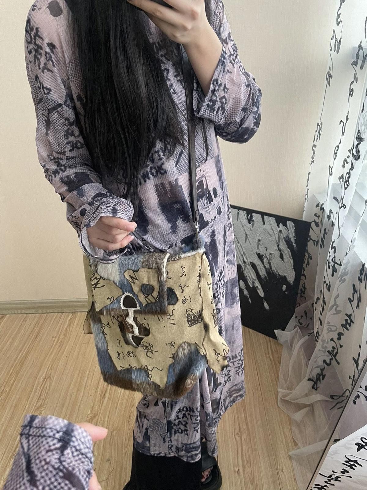 Vintage Patchwork Crossbody Bag Size ONE SIZE - 4 Thumbnail
