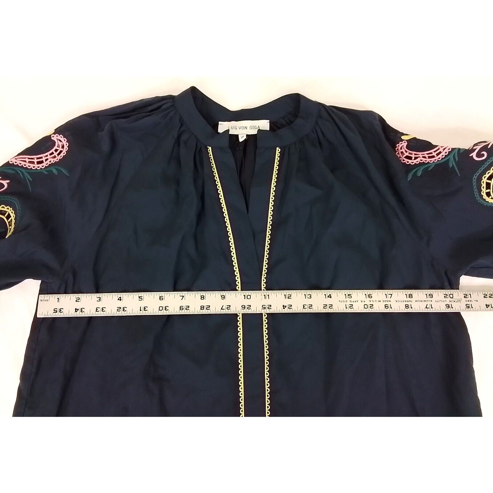Other Lug Von Siga Dress Women's Size 36 Navy Blue Embroiderd NWT Size XS / US 0-2 / IT 36-38 - 10 Thumbnail