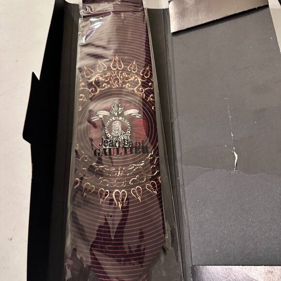 Jean Paul Gaultier Jean Paul Gaultier Absolut Sweden Silk NWT Tie RARE Maroon R Size ONE SIZE - 7 Thumbnail