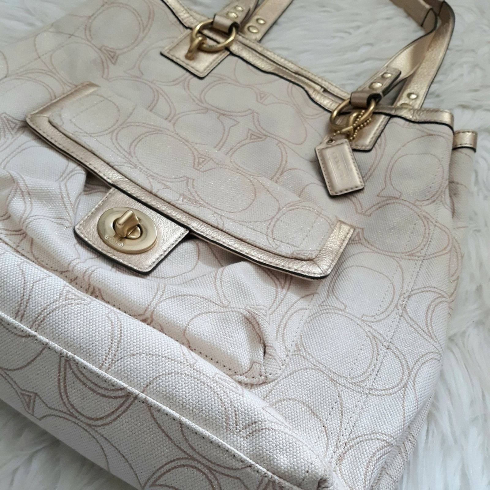 Coach Coach Penelope Linen/Leather Handbag Size ONE SIZE - 8 Thumbnail