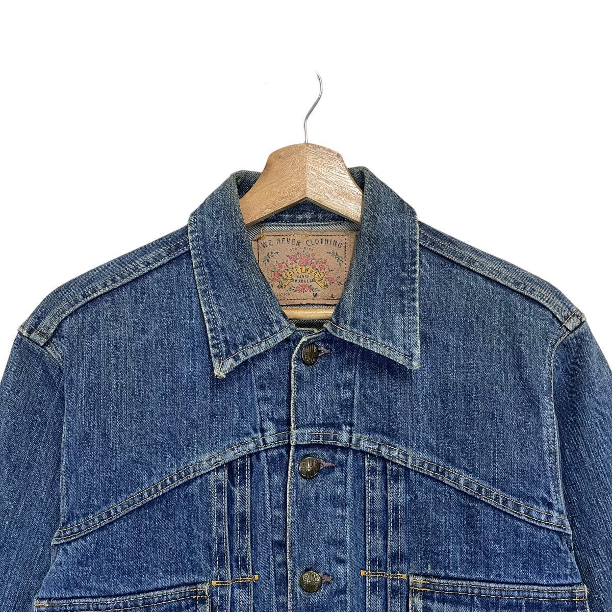 Blue Blue Japan × Indigo × Japanese Brand Vintage 90s Blue Blue Denim Jacket Size S / US 4 / IT 40 - 4 Thumbnail