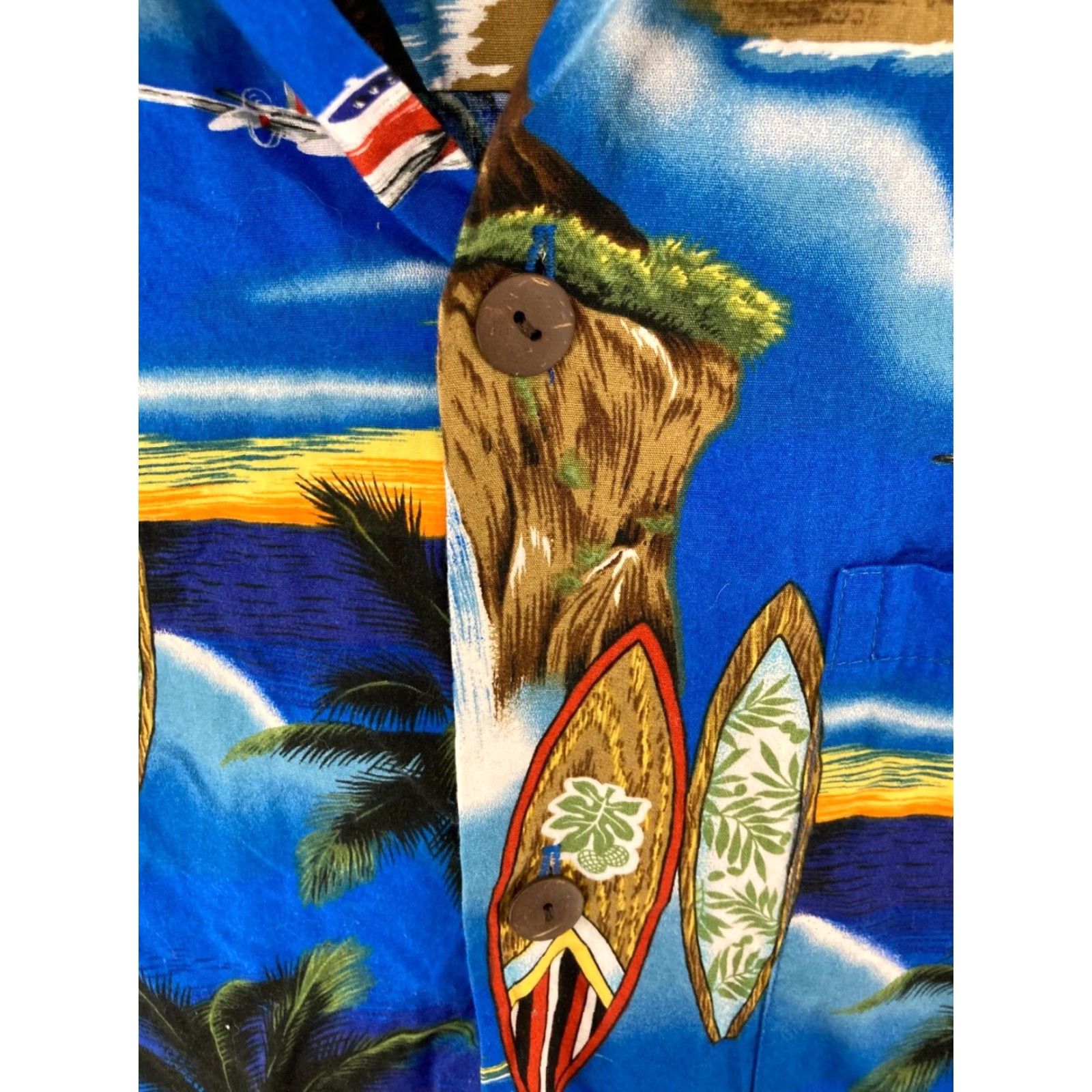 Vintage Royal Creations Mens Shirt Small Blue Hawaiian Tropical Surf Button-Up Size US S / EU 44-46 / 1 - 6 Thumbnail