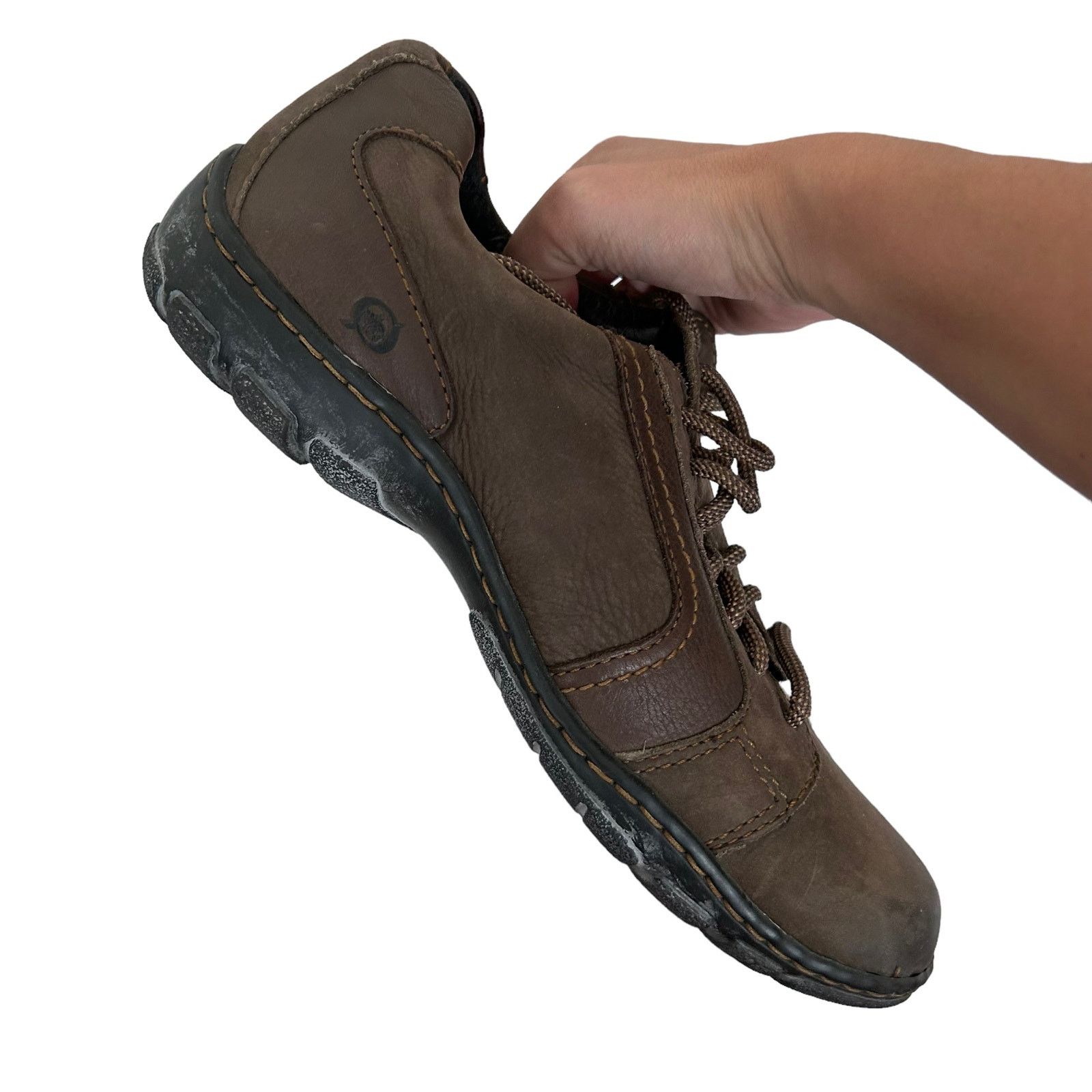 Born Born Brown Leather Lace Up Sneakers Sz 10.5 Size US 10.5 / EU 43-44 - 5 Thumbnail