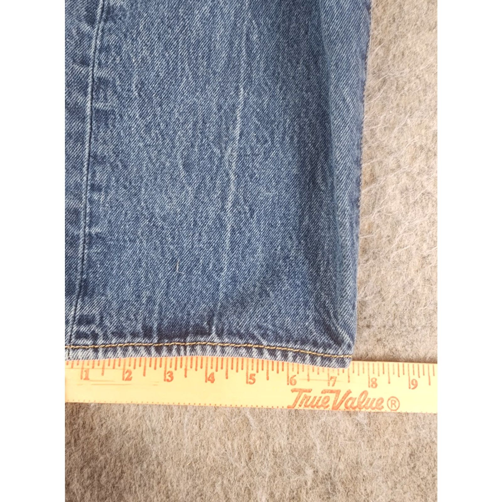 Levi's Levis 501 Jeans Mens 34x29 34x32 Blue Button Fly Straight Distressed Regular Fit Denim 5-Pocket Levi'S 501 Series Mens Jeans City USA Size US 34 / EU 50 - 7 Thumbnail