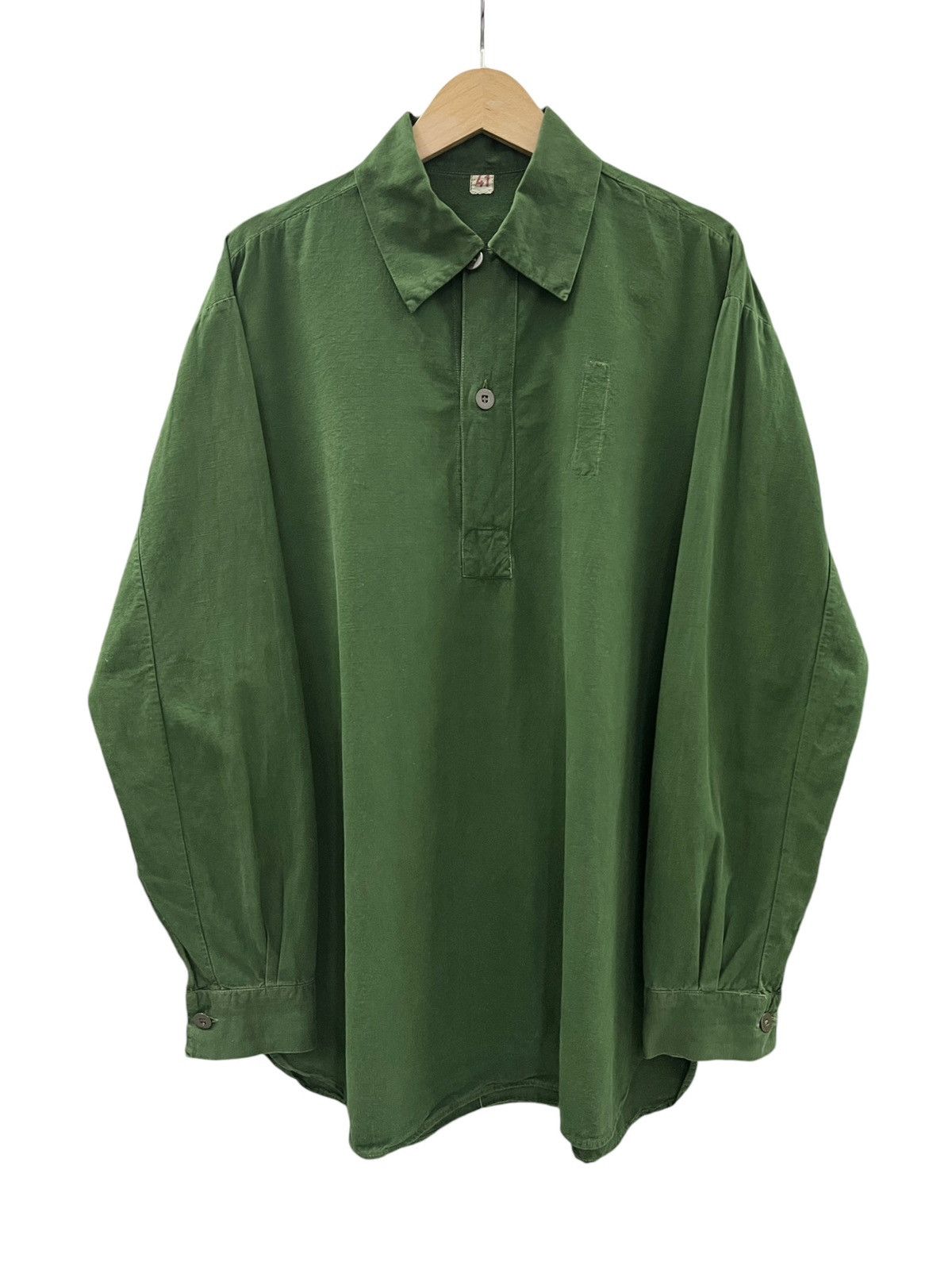 Vintage Vintage 1960 Swedish Army M55 Pullover Shirt Size US XL / EU 56 / 4 - 2 Thumbnail