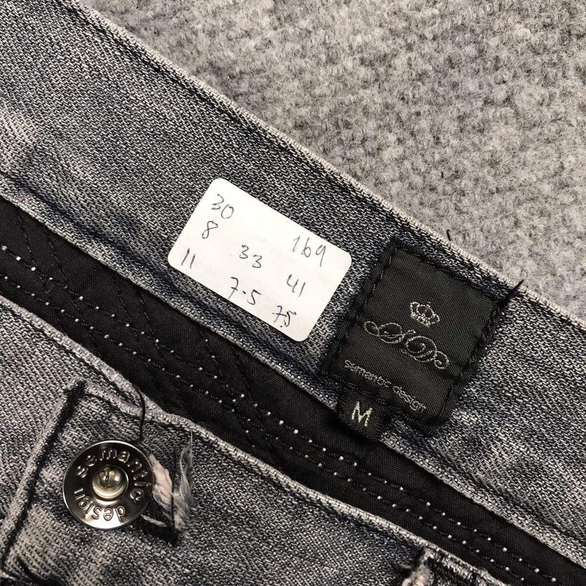 If Six Was Nine × Japanese Brand SEMANTICDESIGN RIPPED DISTRESSED BLACK FADED DENIM PANTS Size US 30 / EU 46 - 12 Thumbnail