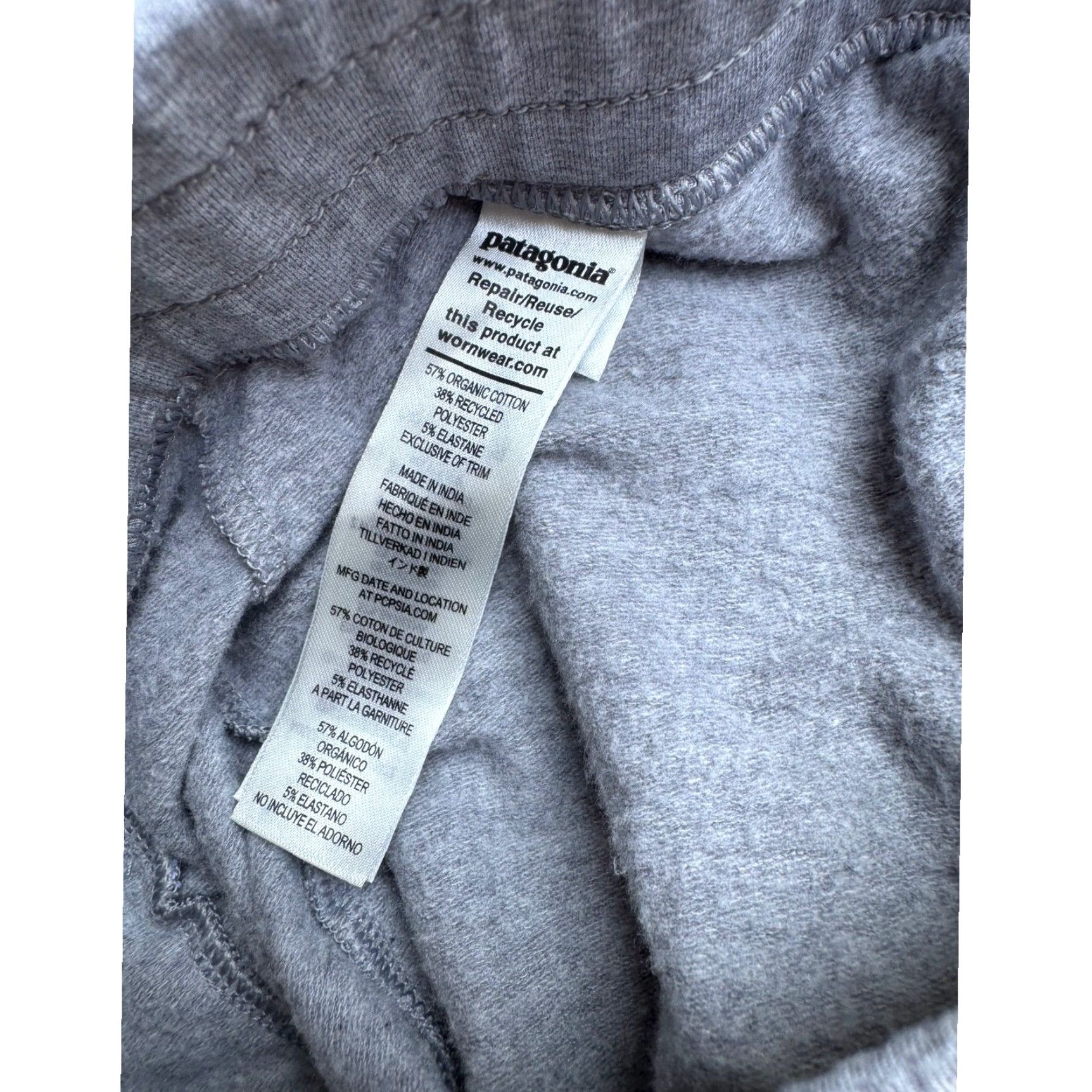 Patagonia VINTAGE Patagonia Ahnya Organic Cotton Womens Drawstring Gray Joggers Size Large Size 36" / US 14 / IT 50 - 6 Thumbnail