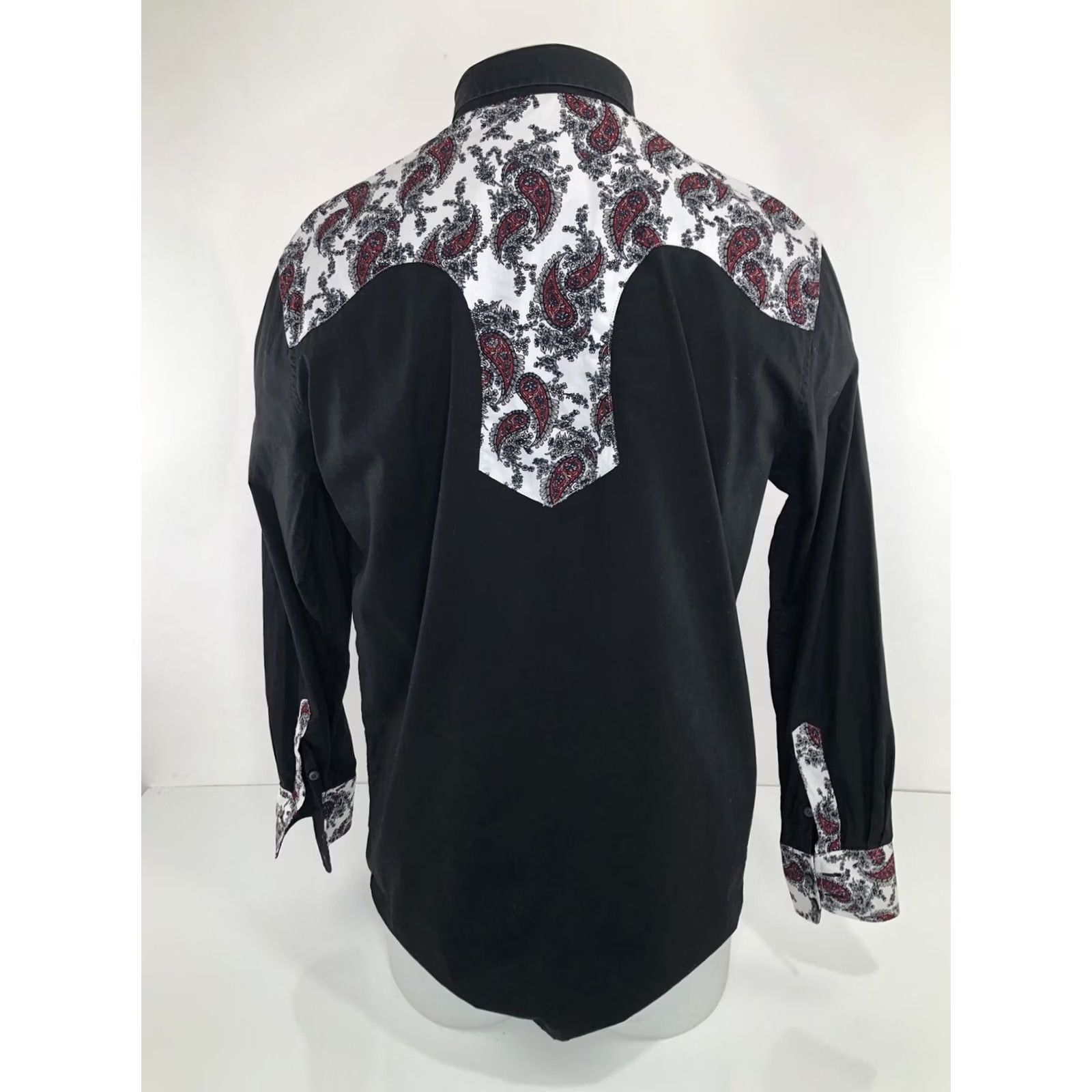 Vintage ROCK ROLL N SOUL Western PAISLEY YOKE Cowboy Shirt Mens S Black Size US S / EU 44-46 / 1 - 5 Thumbnail