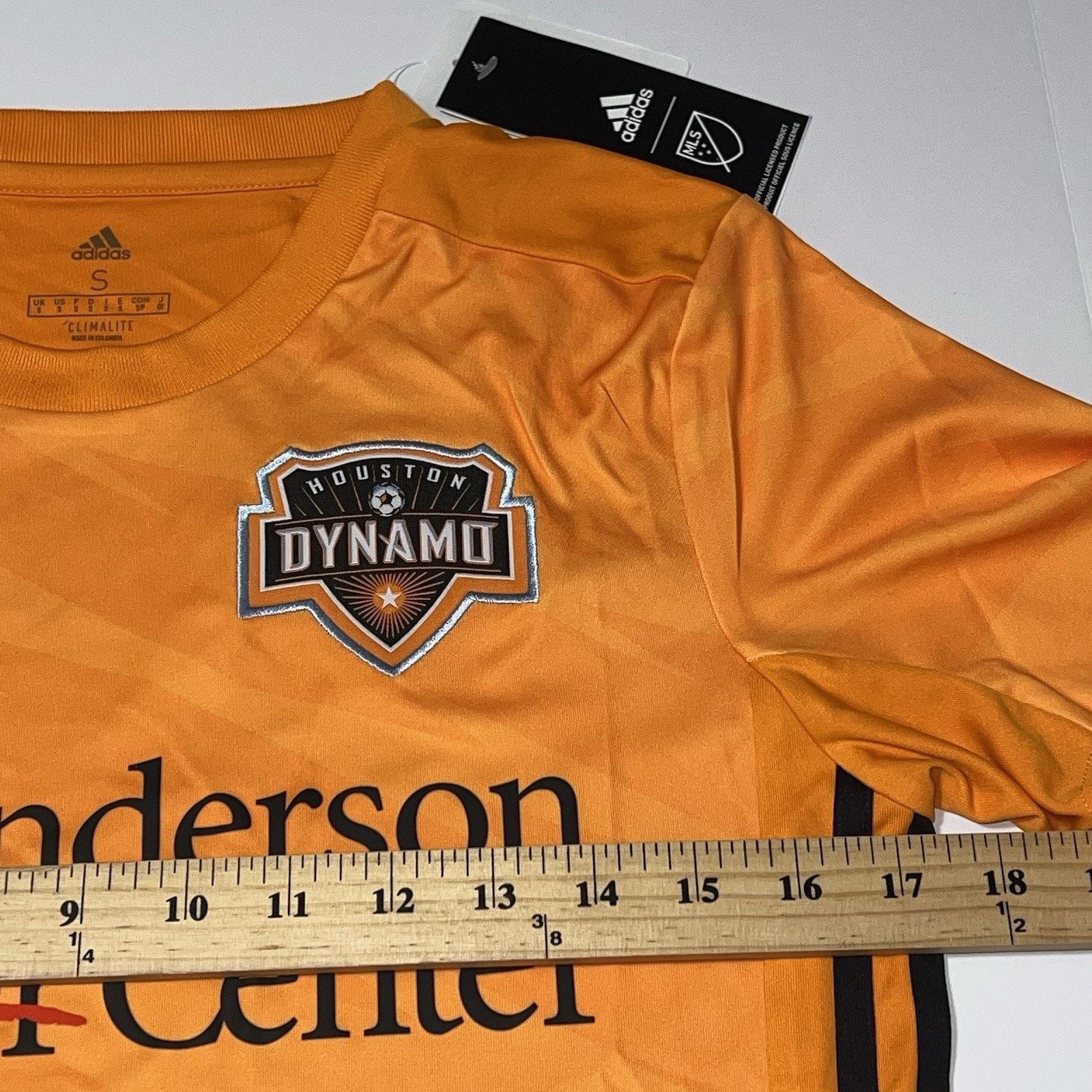 Adidas Adidas Climalite Houston Dynamo MLS DP4833 Jersey Sz Small Size S / US 4 / IT 40 - 8 Thumbnail
