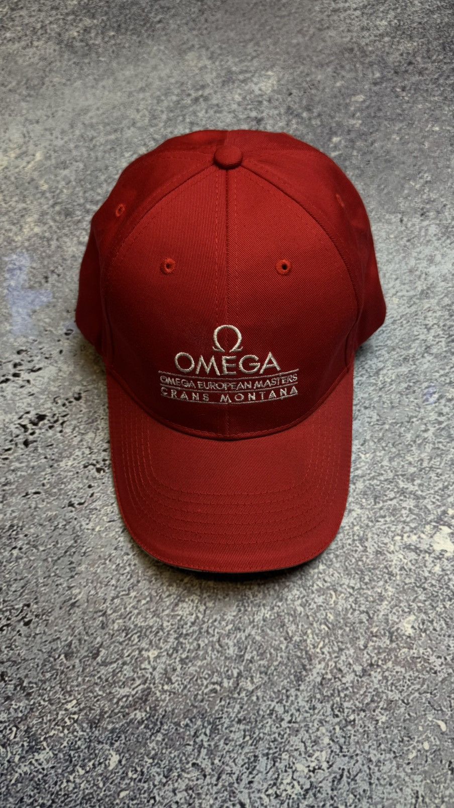 Omega × Vintage OMEGA CAP RED/WHITE EMBROIDERED ADJUSTAB Size ONE SIZE - 2 Thumbnail