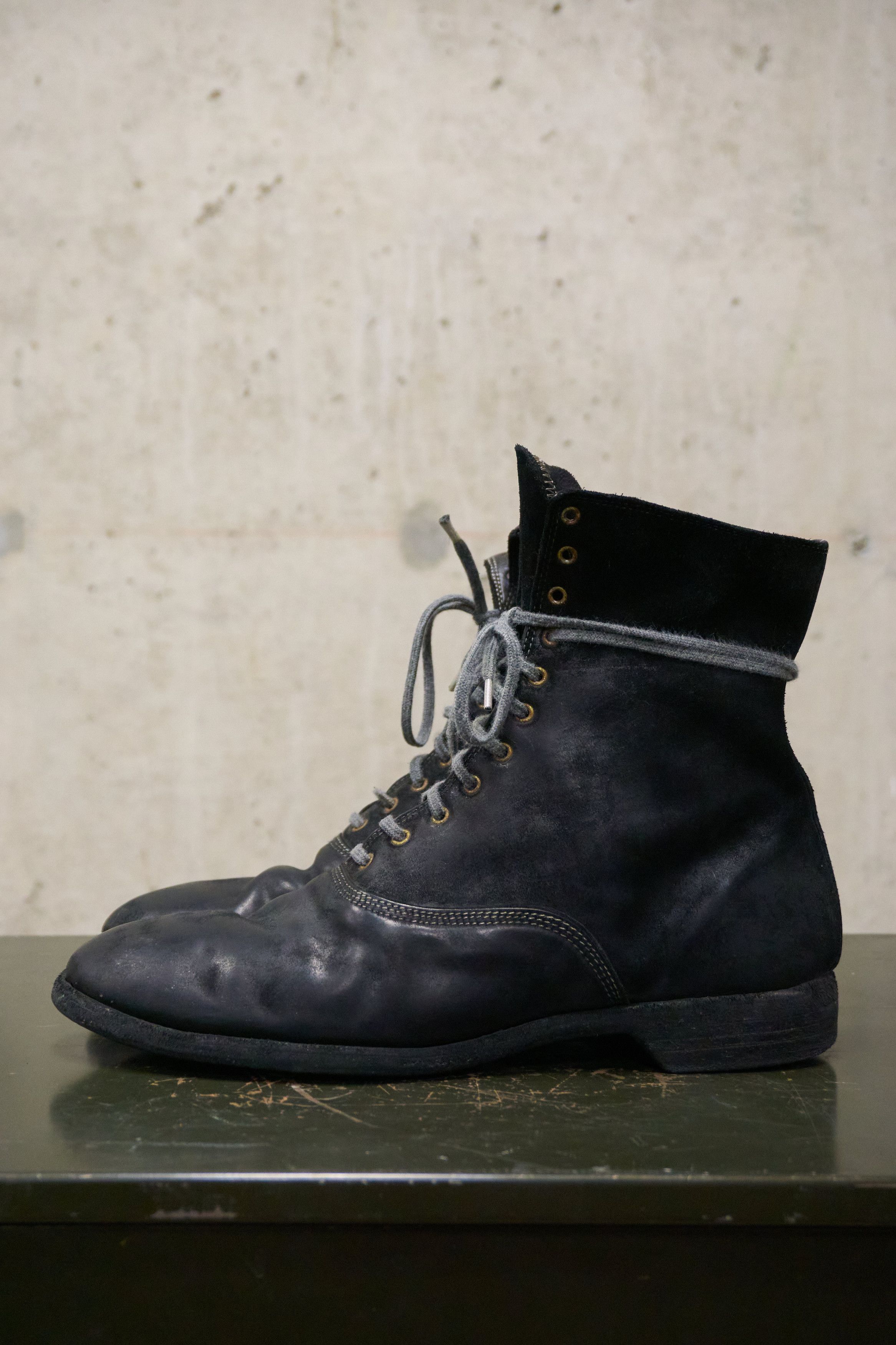Guidi Guidi Black Reverse Horse Leather Ankle Boots Size US 8 / EU 41 - 2 Thumbnail