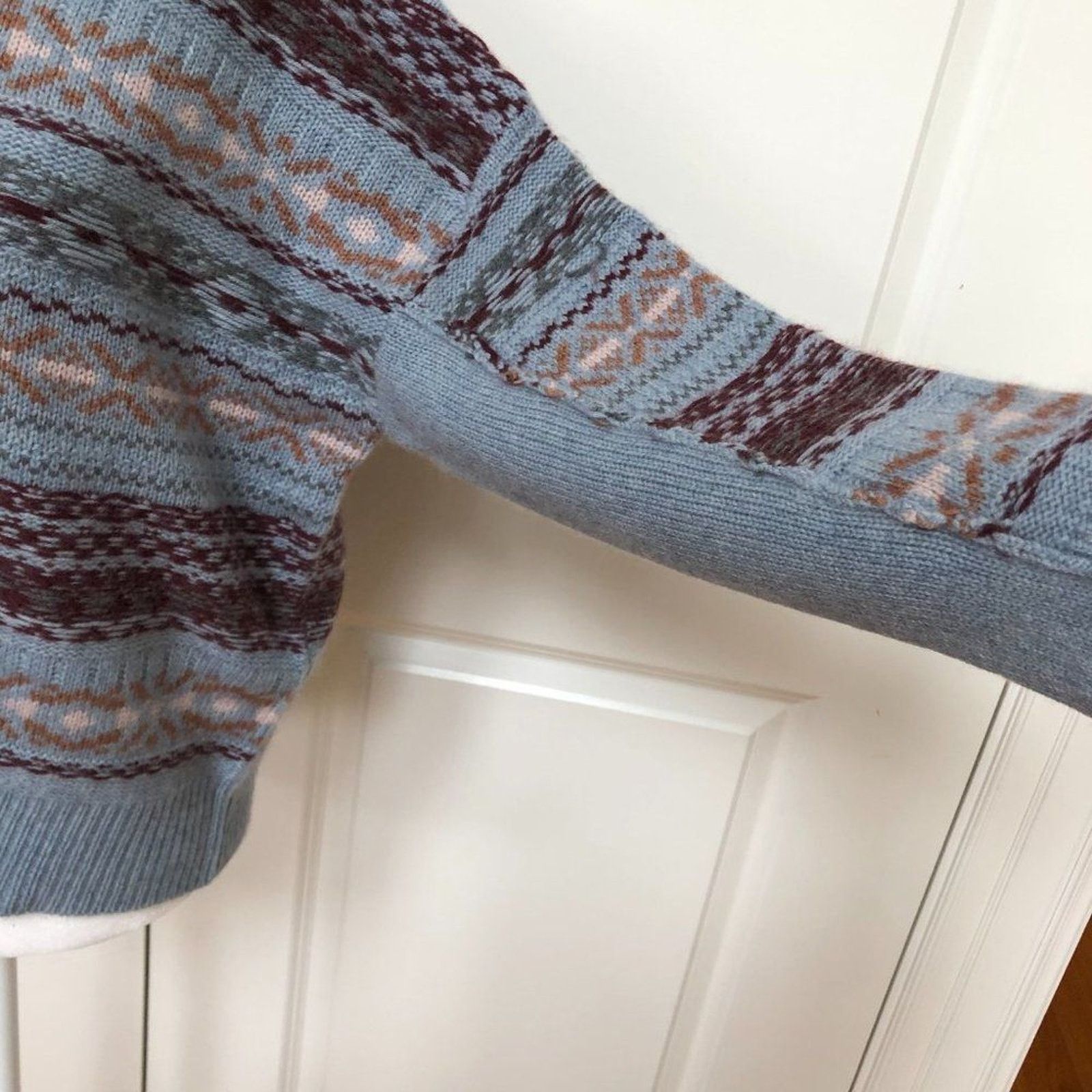 360Cashmere Fair Isle Print Wool & Cashmere Blended Sweater-360 Cashmere Size S / US 4 / IT 40 - 8 Thumbnail