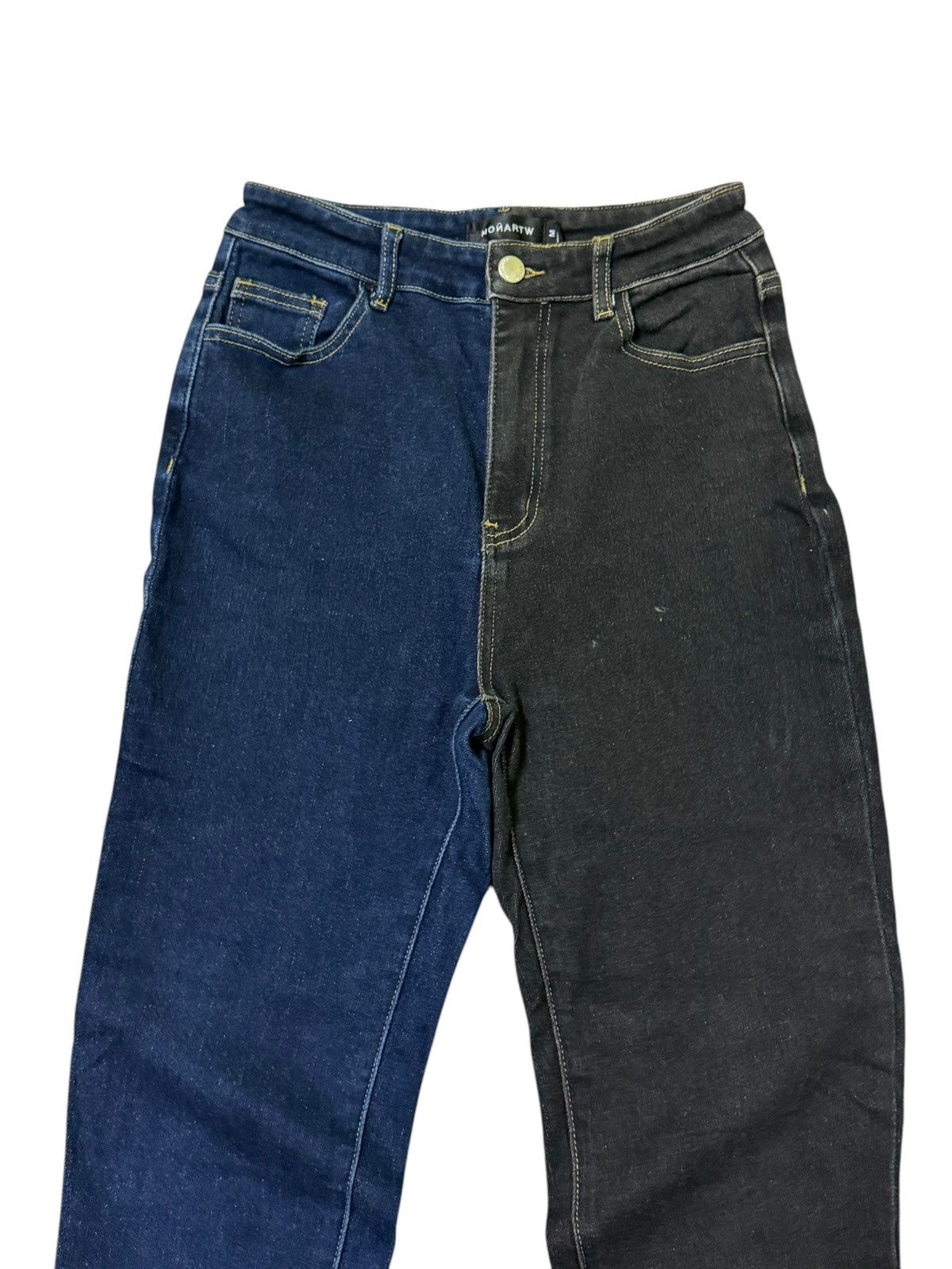 Designer × Japanese Brand SKINNY STRETCHED MONATRW RECONSTRUCTED DISTRESSED DENIM Size 24" / US 00 / IT 34 - 3 Thumbnail