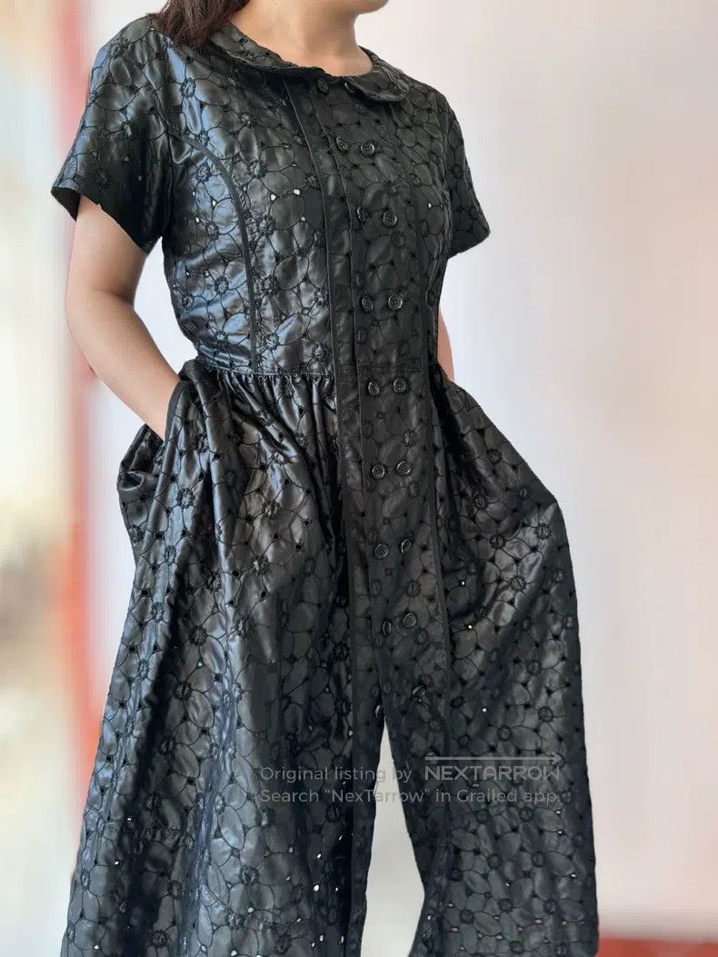 Comme Des Garcons Peter Pan Collar Flower Cutout Dress